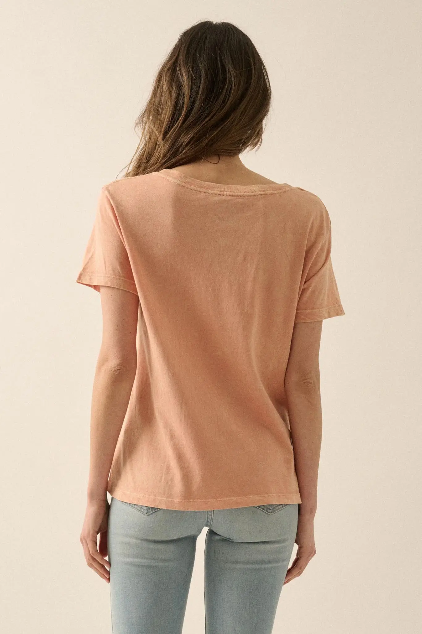 Golden State Grapefruit V-Neck Graphic Tee - Image 6