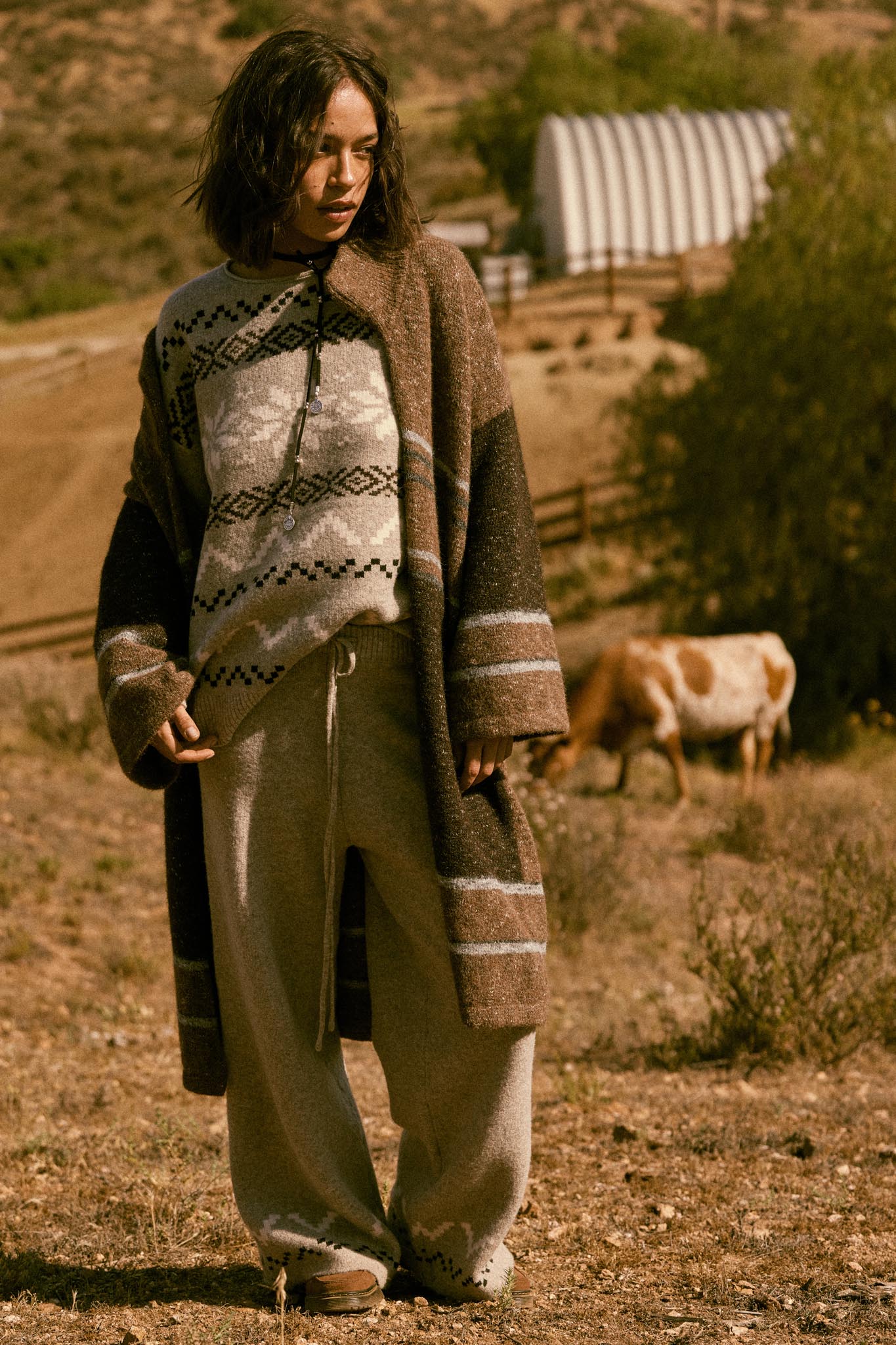 Good Earth Striped Open-Front Duster Cardigan - Image 2