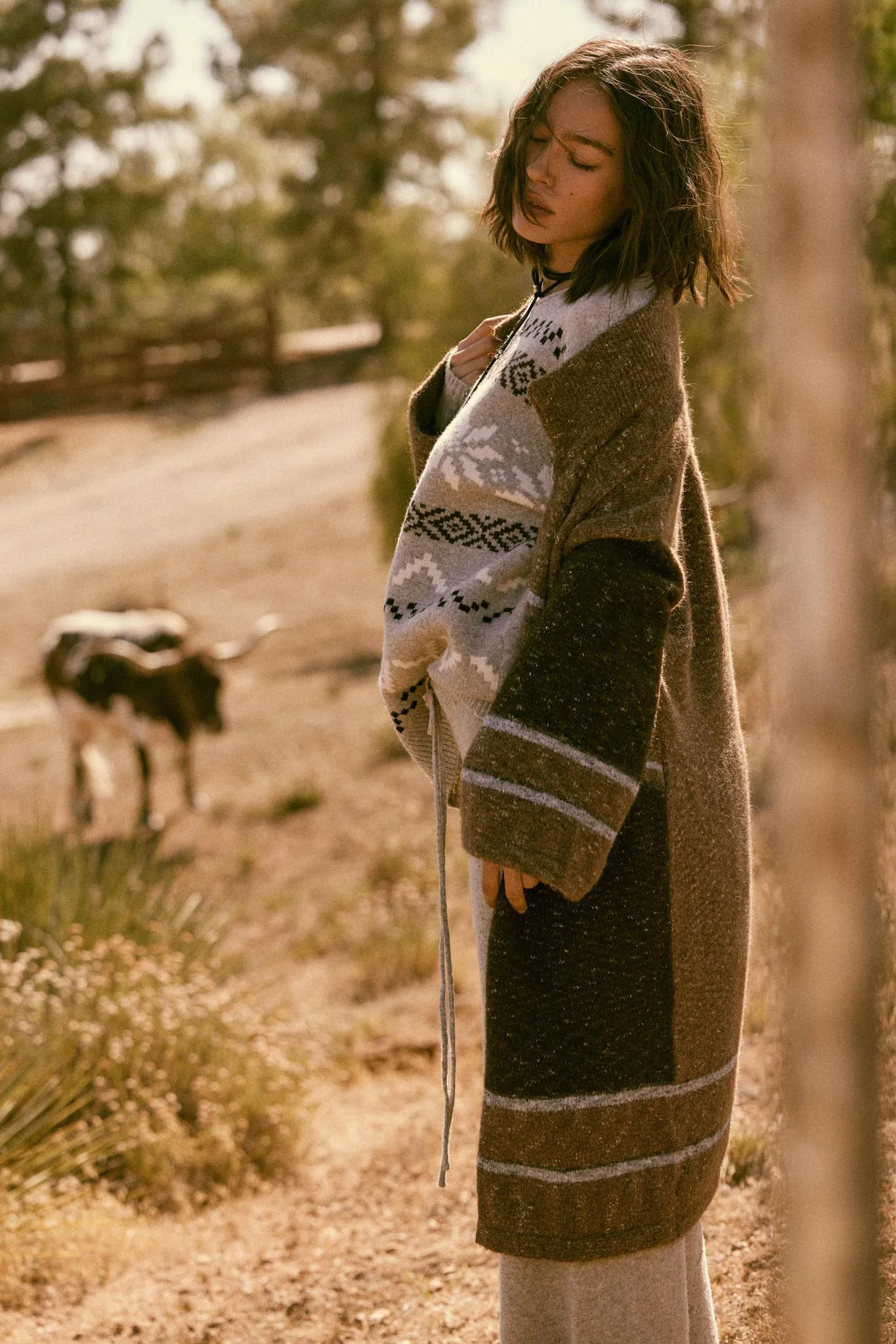 Good Earth Striped Open-Front Duster Cardigan - Image 3