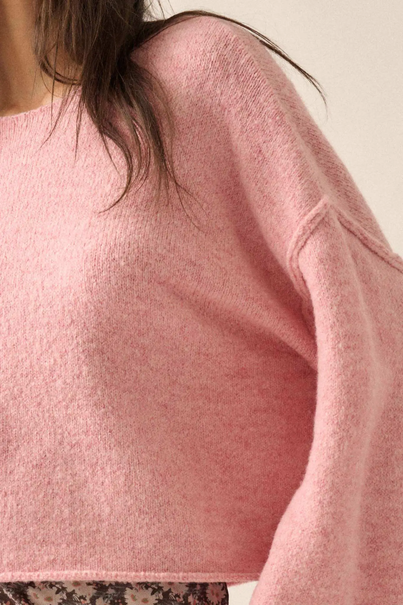 Good Life Exposed-Seam Rolled-Edge Sweater - Image 4