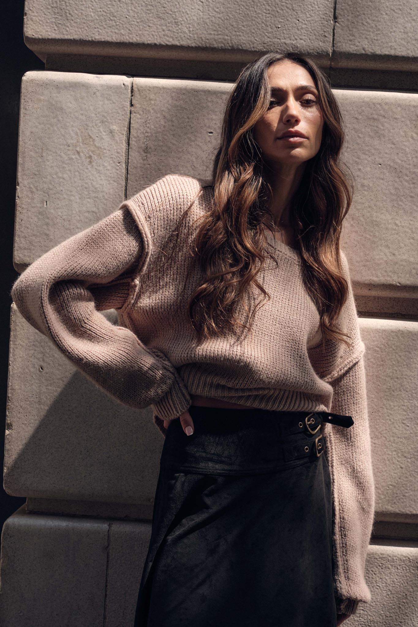 Good to Go Exposed-Seam Banded-Hem Sweater - Image 12