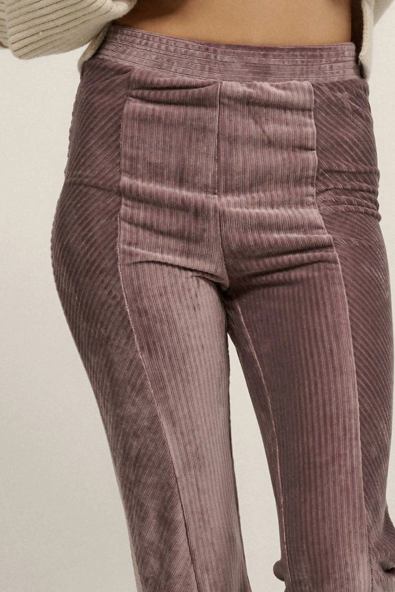 Groove Me Striped Velvet Flare Pants - Image 10