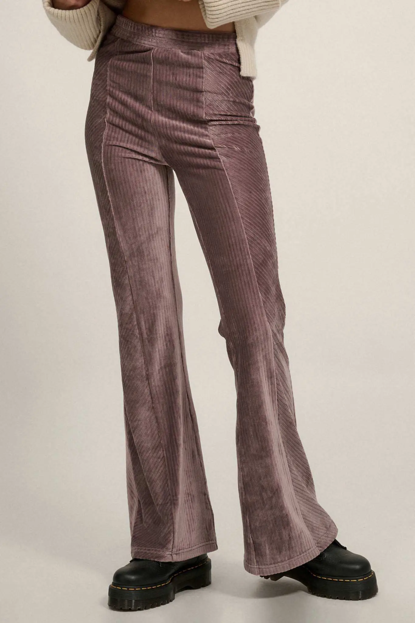 Groove Me Striped Velvet Flare Pants - Image 11