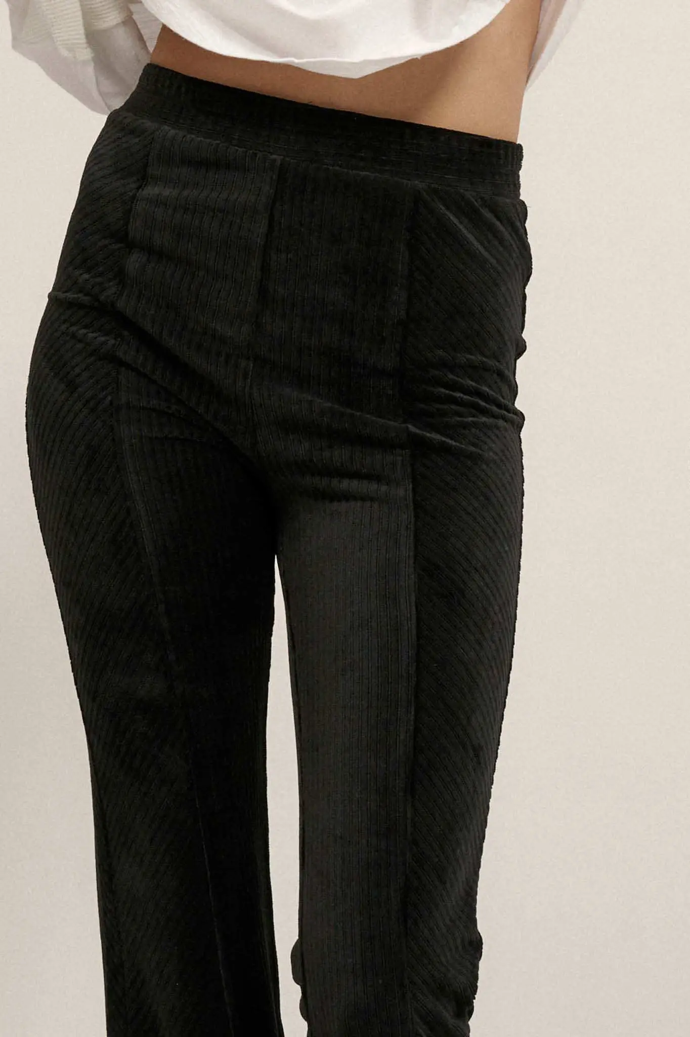 Groove Me Striped Velvet Flare Pants - Image 4