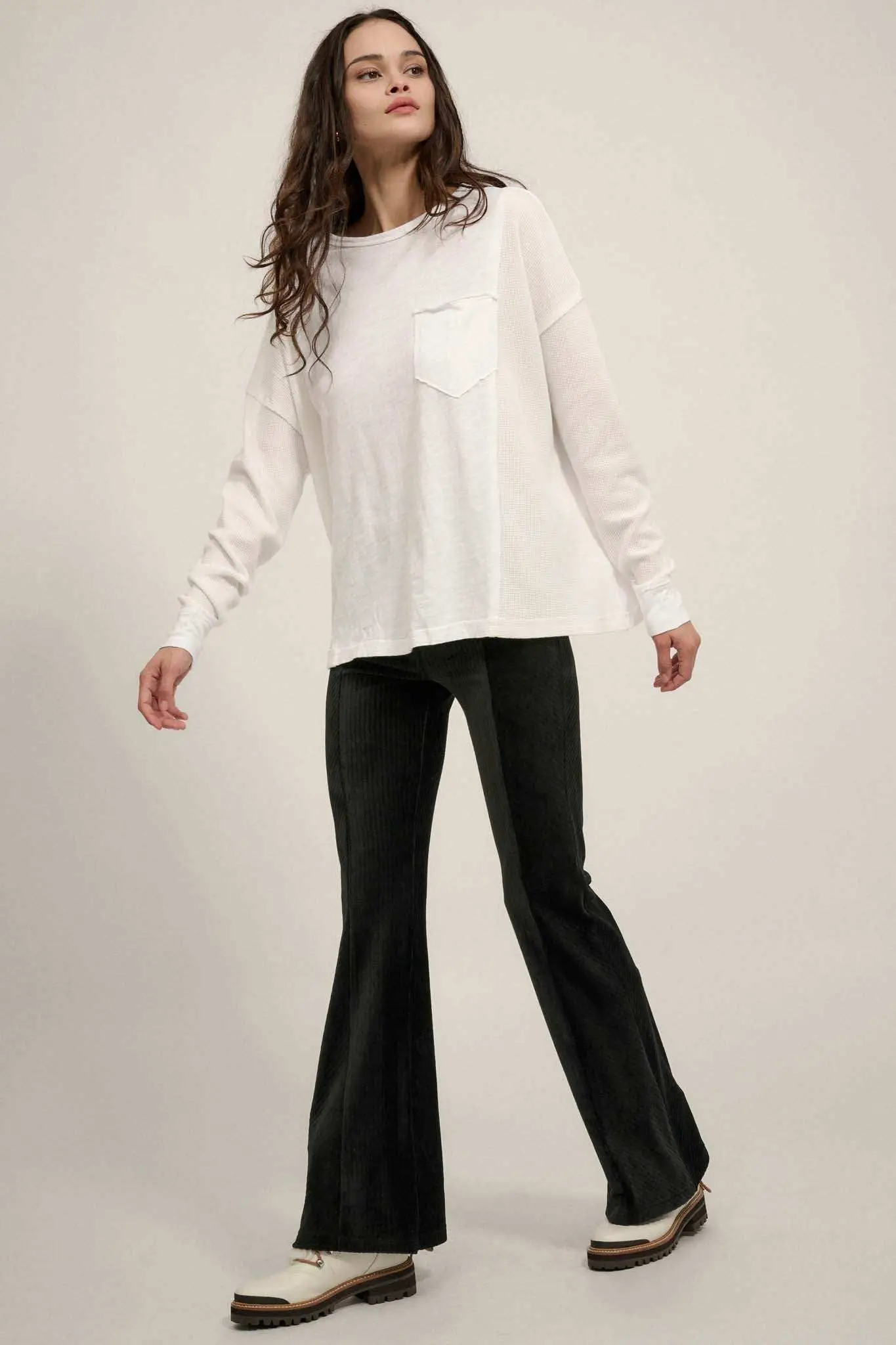 Groove Me Striped Velvet Flare Pants - Image 5