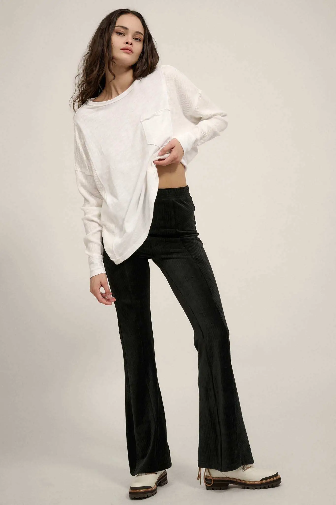 Groove Me Striped Velvet Flare Pants - Image 6