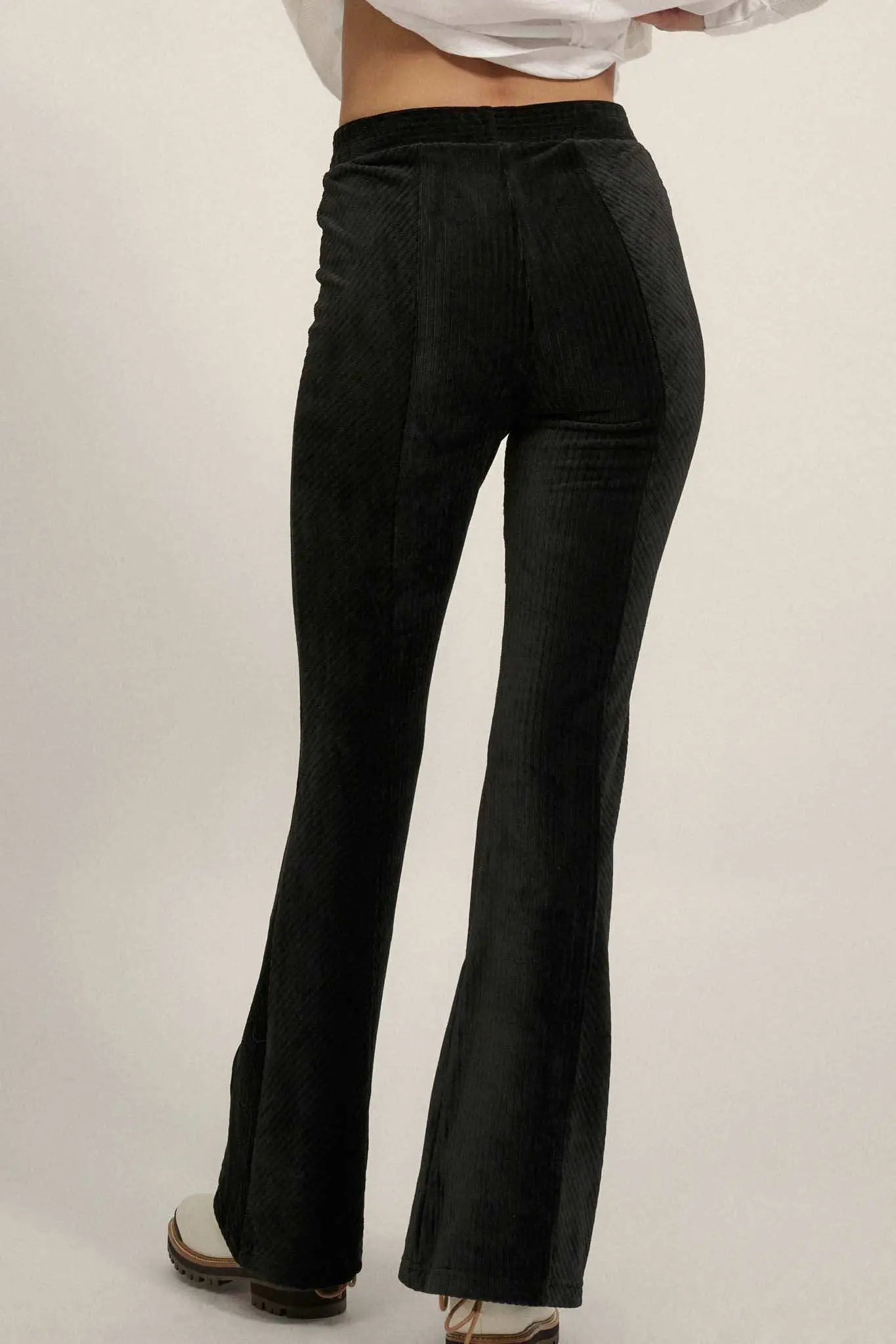 Groove Me Striped Velvet Flare Pants - Image 7