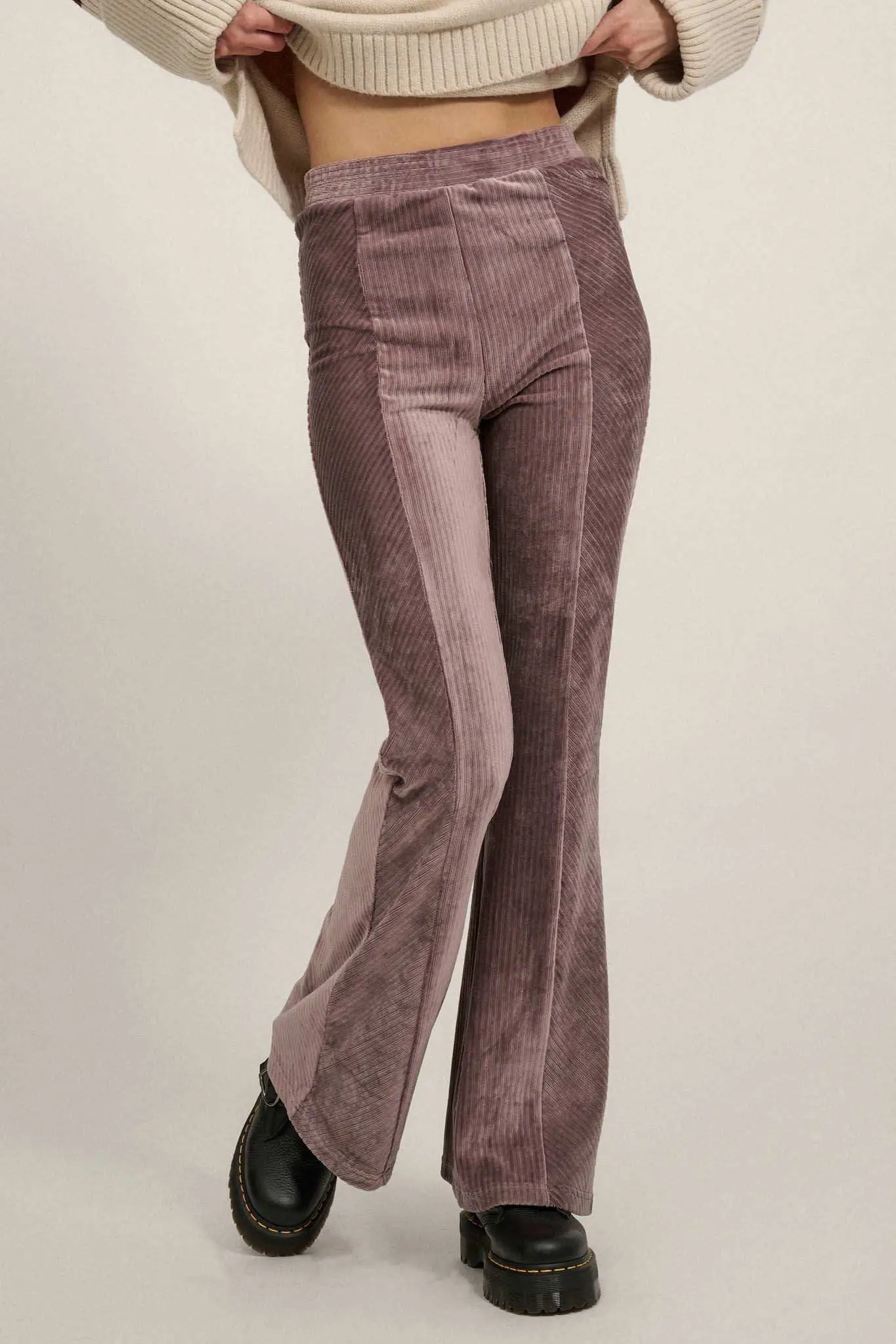 Groove Me Striped Velvet Flare Pants - Image 8