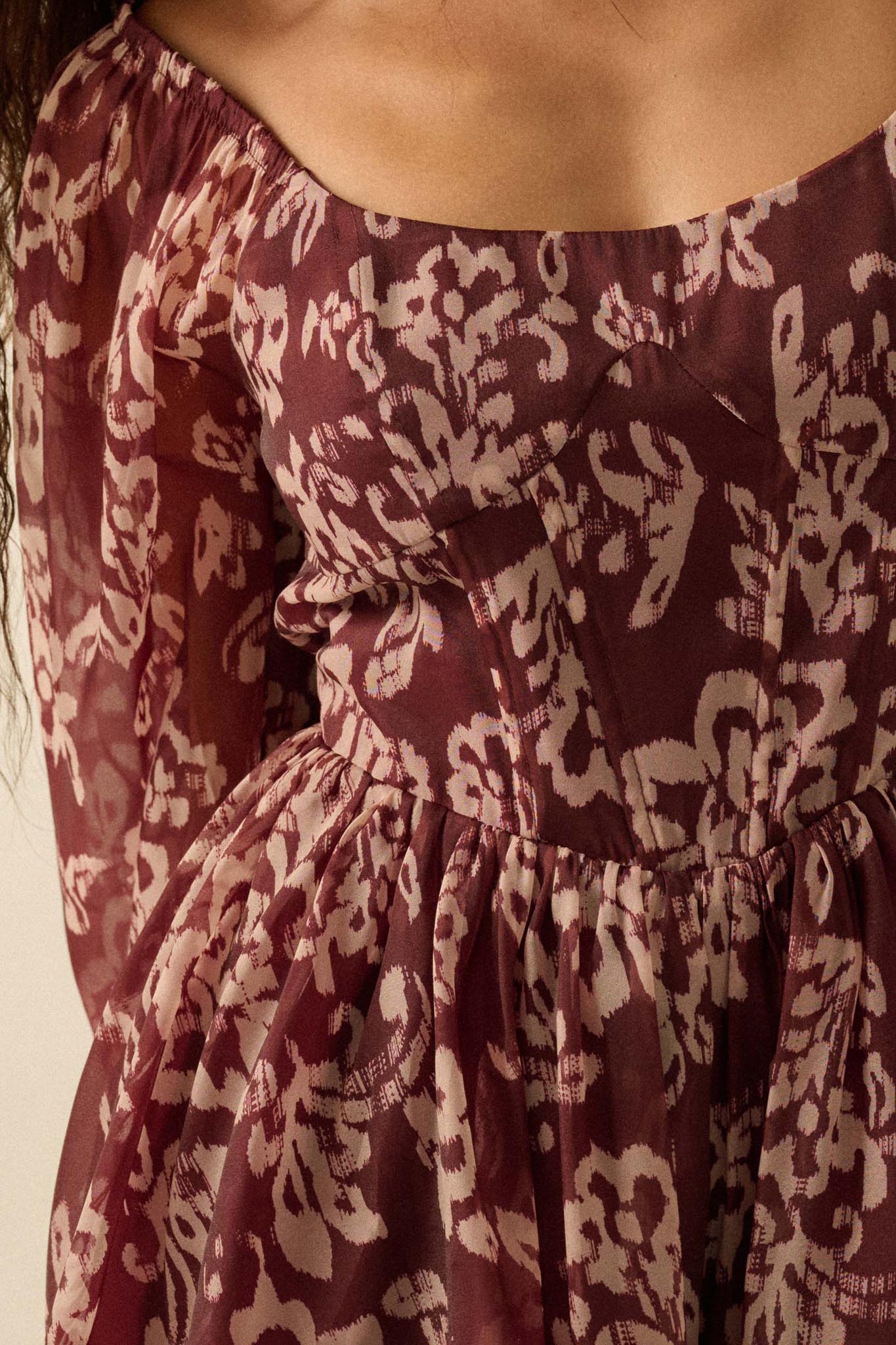 Grow in Grace Floral Organza Corset Romper Dress - Image 2