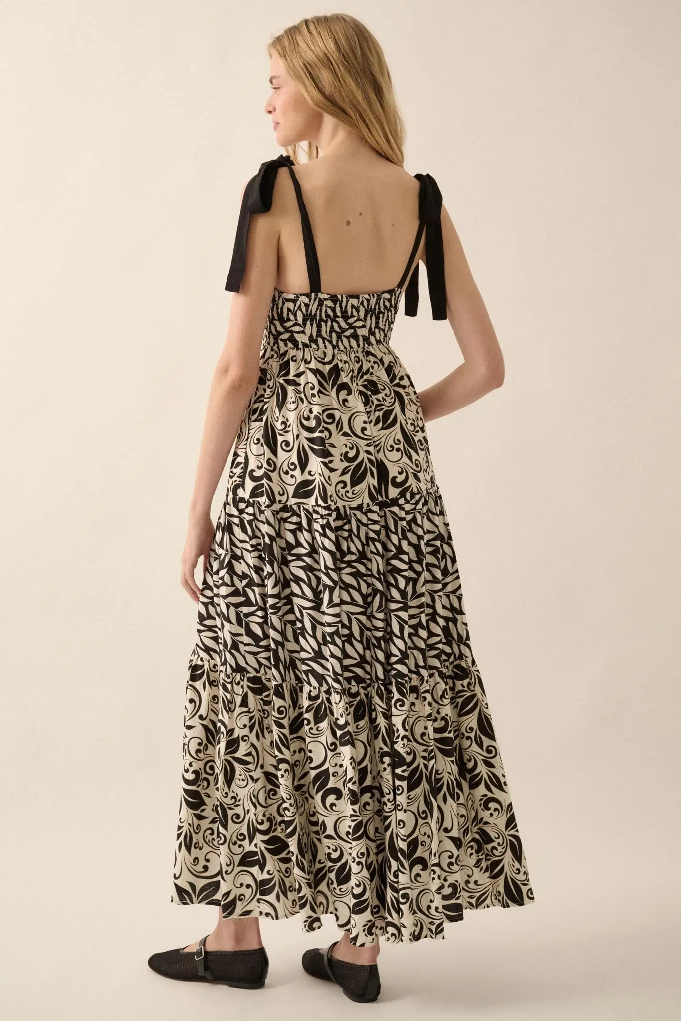 Grow Together Floral Colorblock Tiered Maxi Dress - Image 2