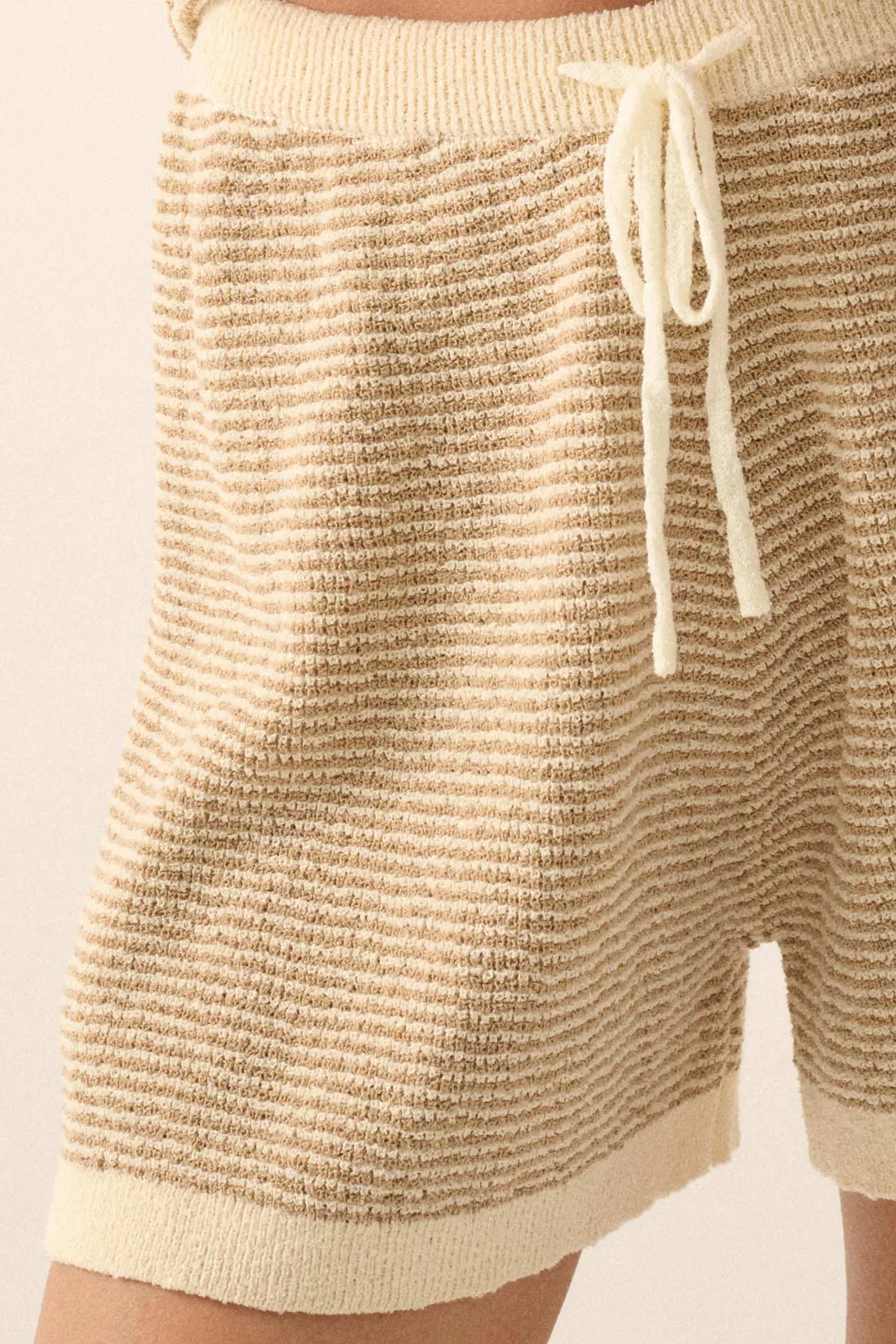Happy Days Striped Drawstring Sweater Shorts - Image 35