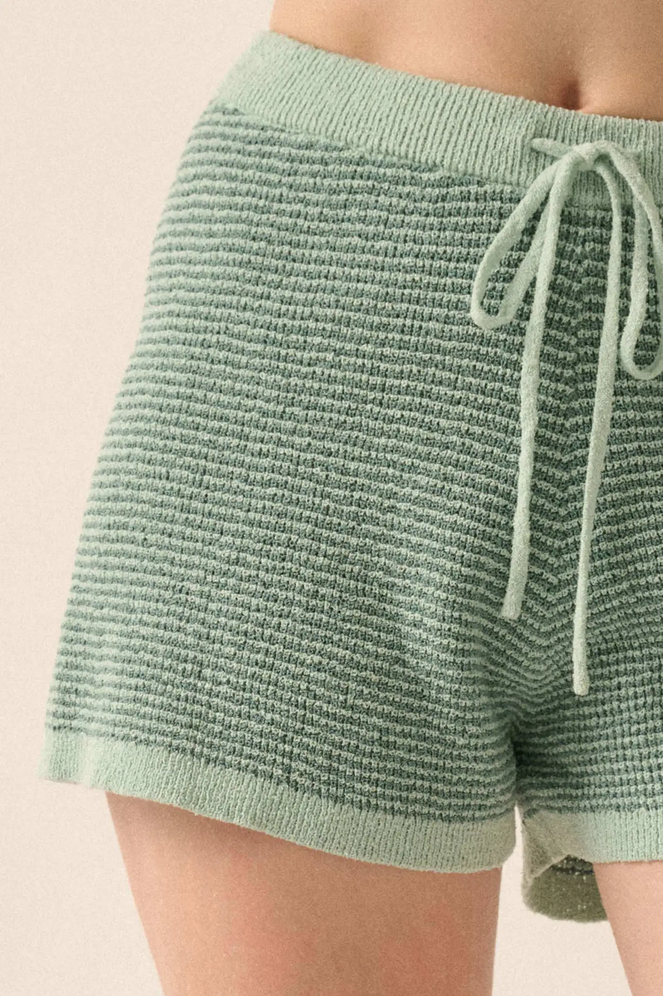 Happy Days Striped Drawstring Sweater Shorts - Image 43