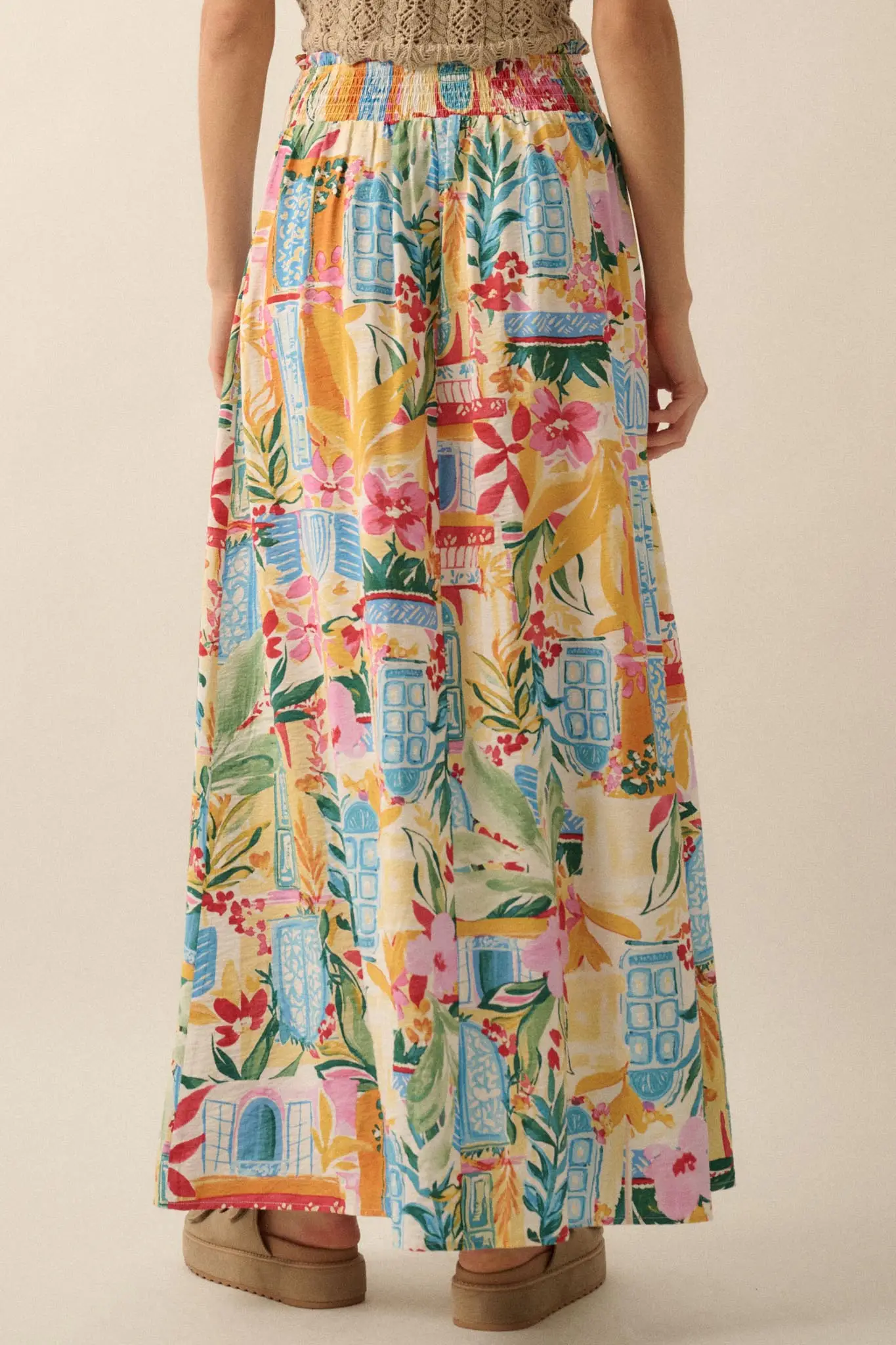 Havana Holiday Tropical Floral Buttoned Maxi Skirt - Image 6