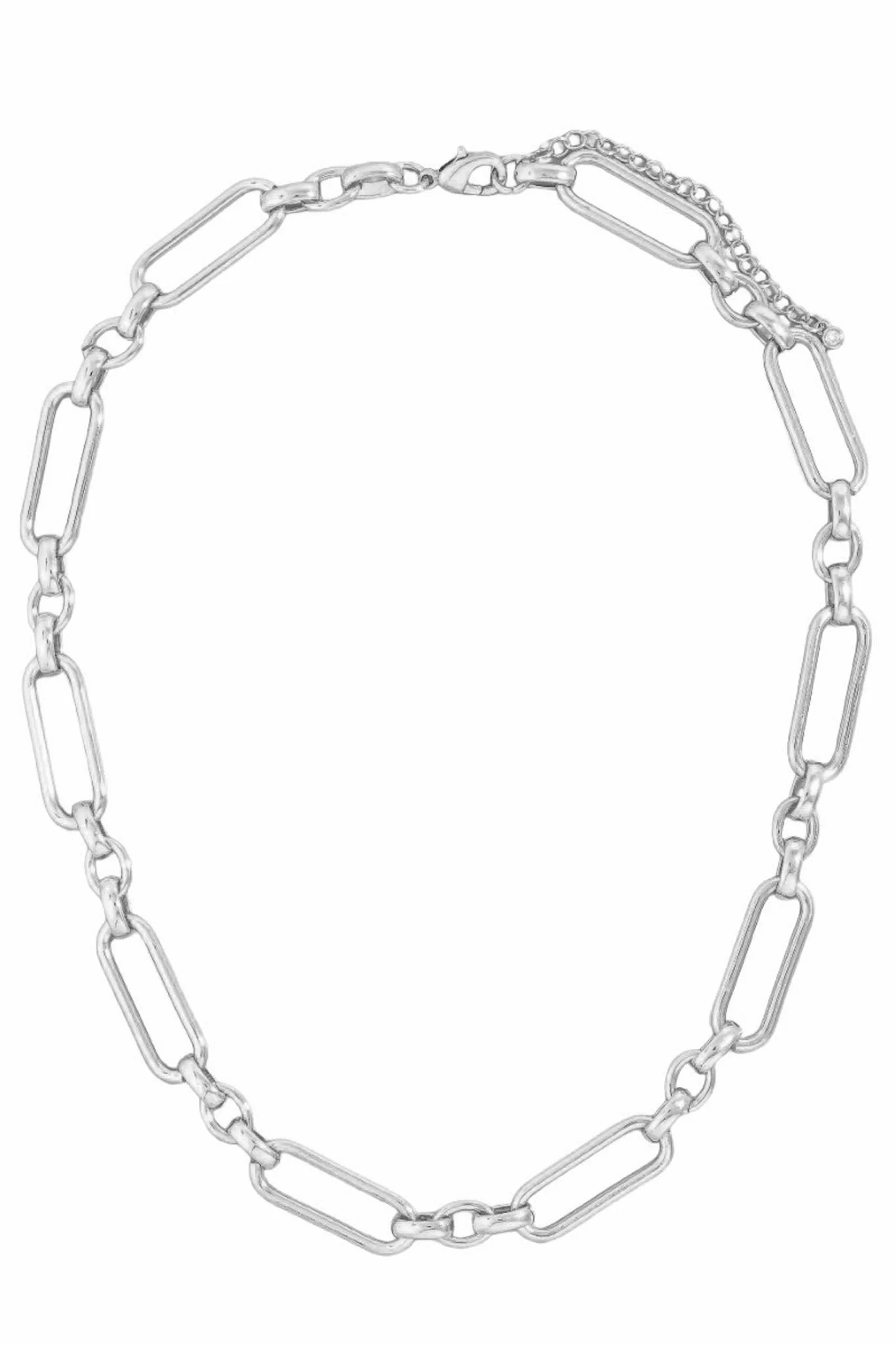 Havenhurst Silver Paperclip Chain Necklace - Image 2