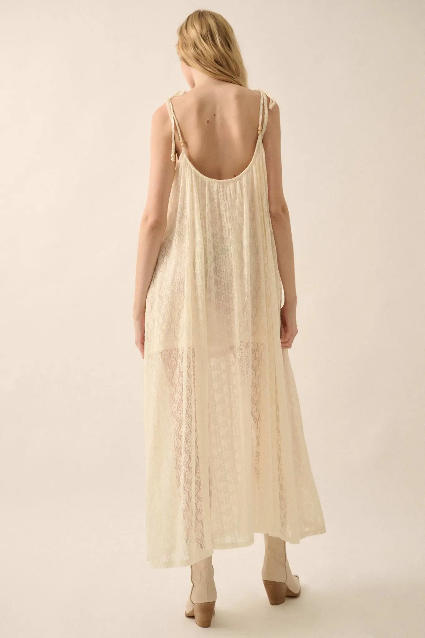 Heaven Knows Paneled Lace Maxi Slip Dress - Image 2