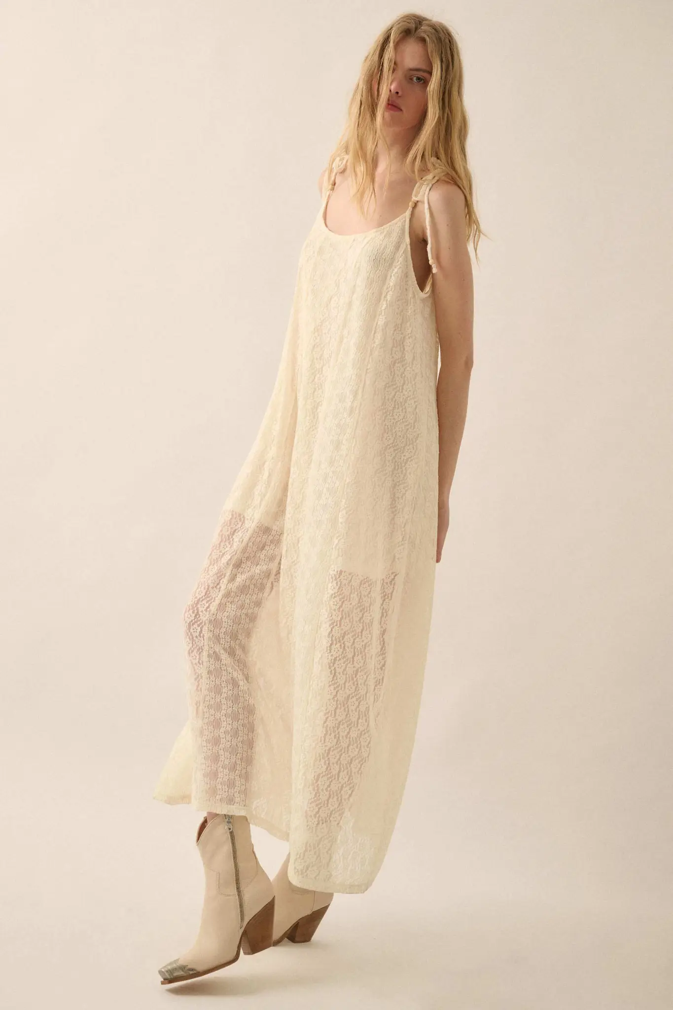 Heaven Knows Paneled Lace Maxi Slip Dress - Image 6