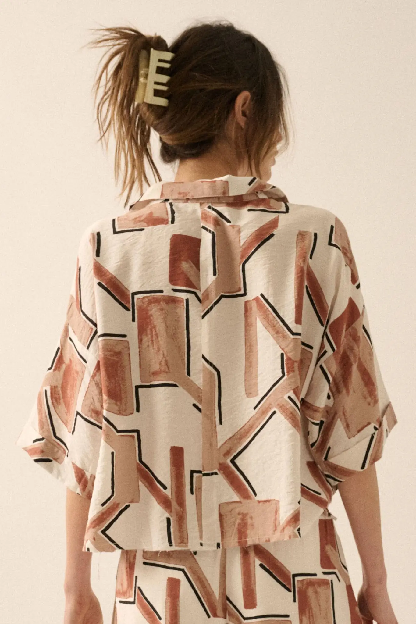 Hidden Realm Abstract-Print Pocket Camp Shirt - Image 2