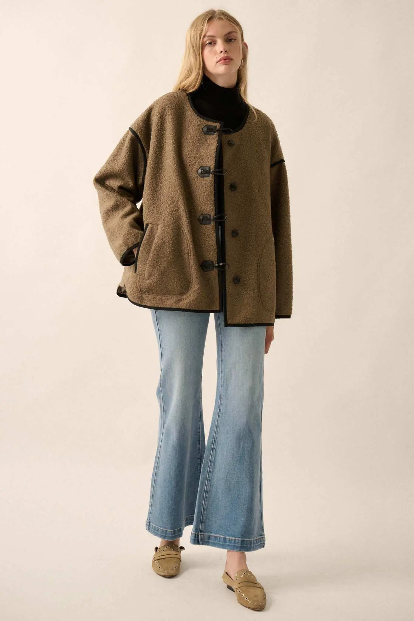 Himalayan Hideaway Sherpa Fleece Toggle Jacket - Image 5