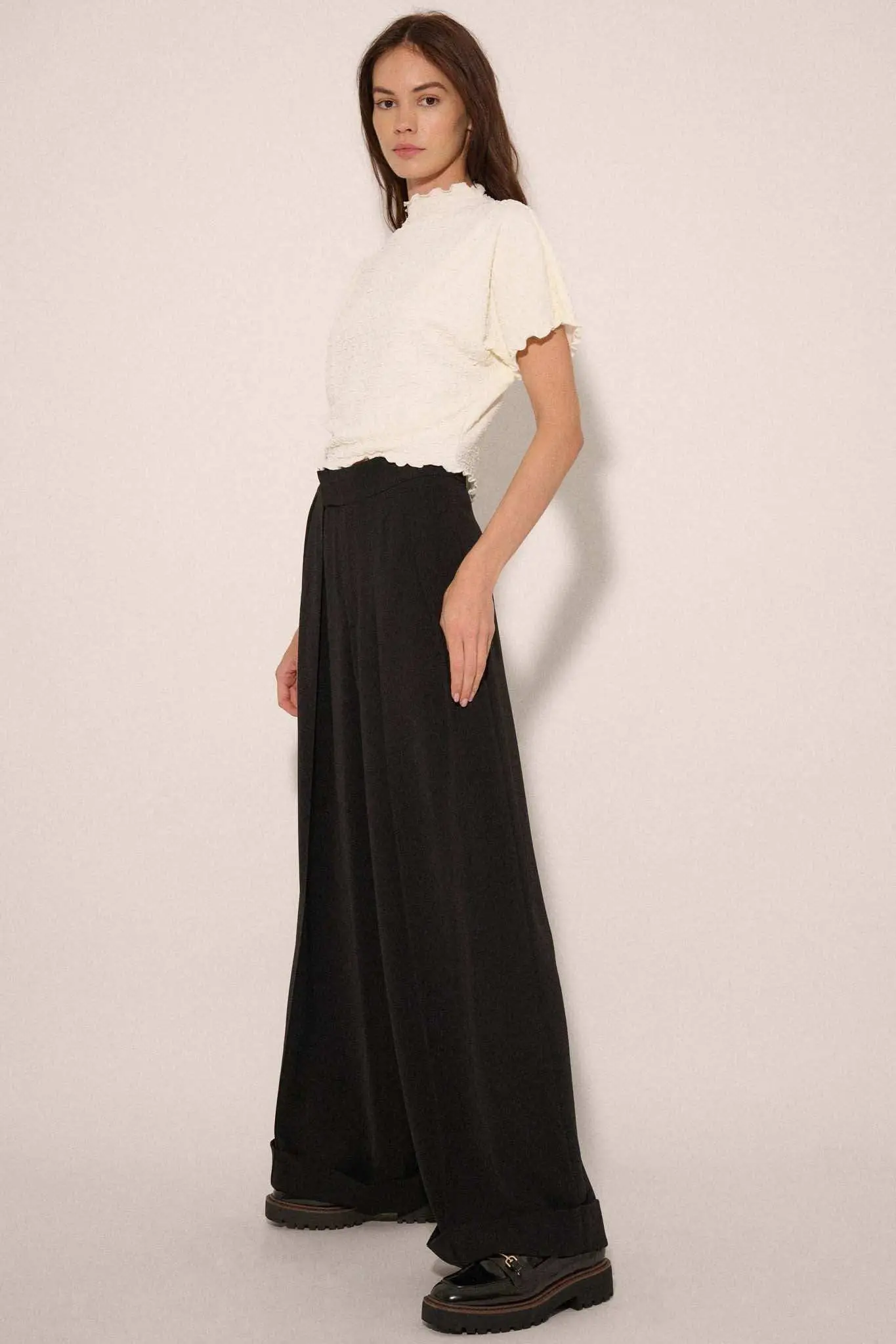 Hit Your Stride Pleat-Front Cuffed Wide-Leg Pants - Image 11