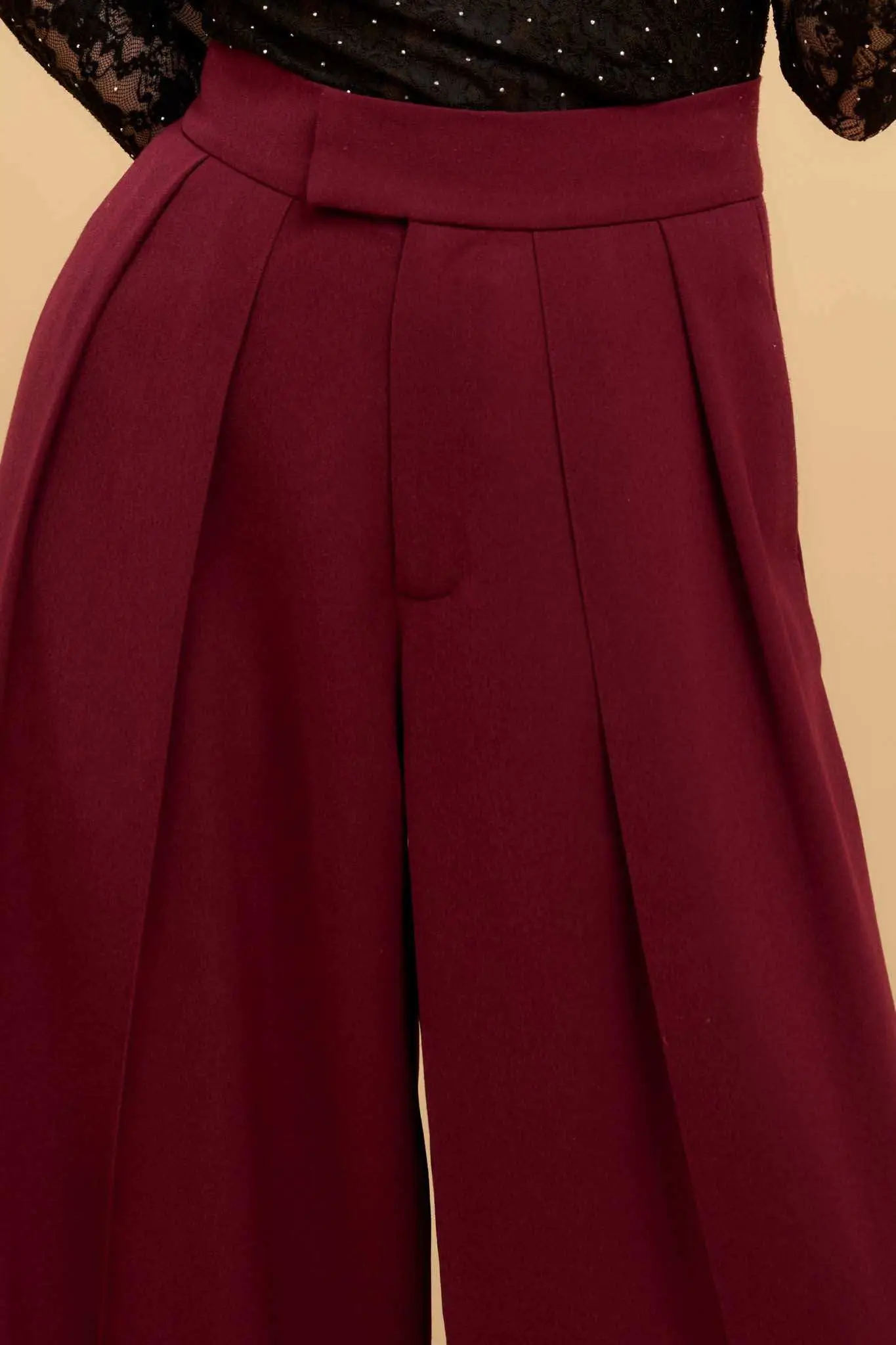 Hit Your Stride Pleat-Front Cuffed Wide-Leg Pants - Image 3