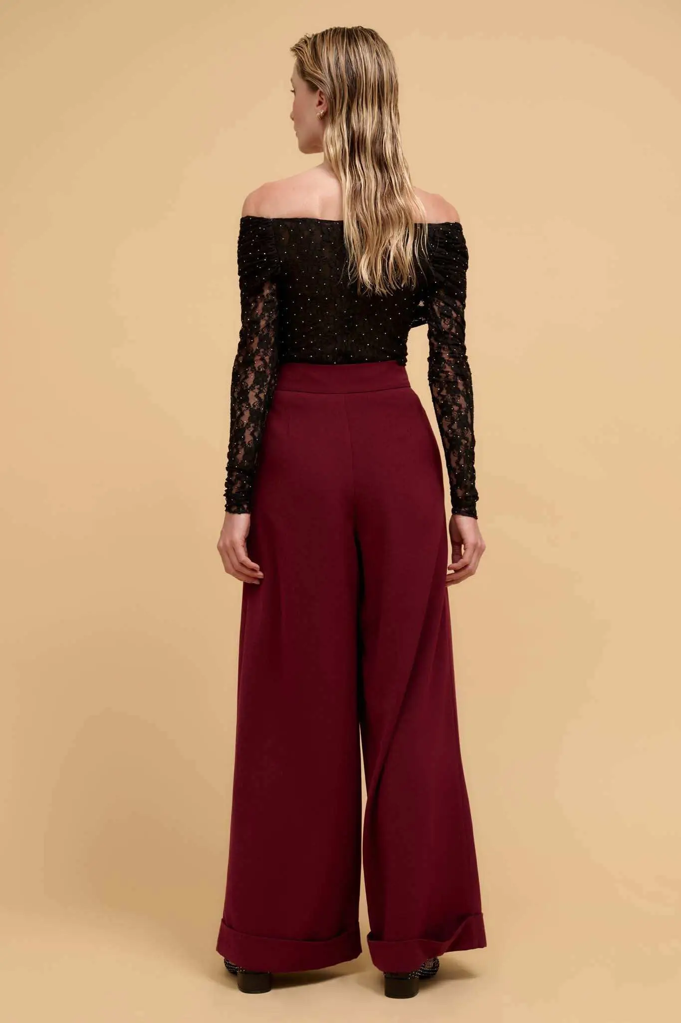 Hit Your Stride Pleat-Front Cuffed Wide-Leg Pants - Image 6