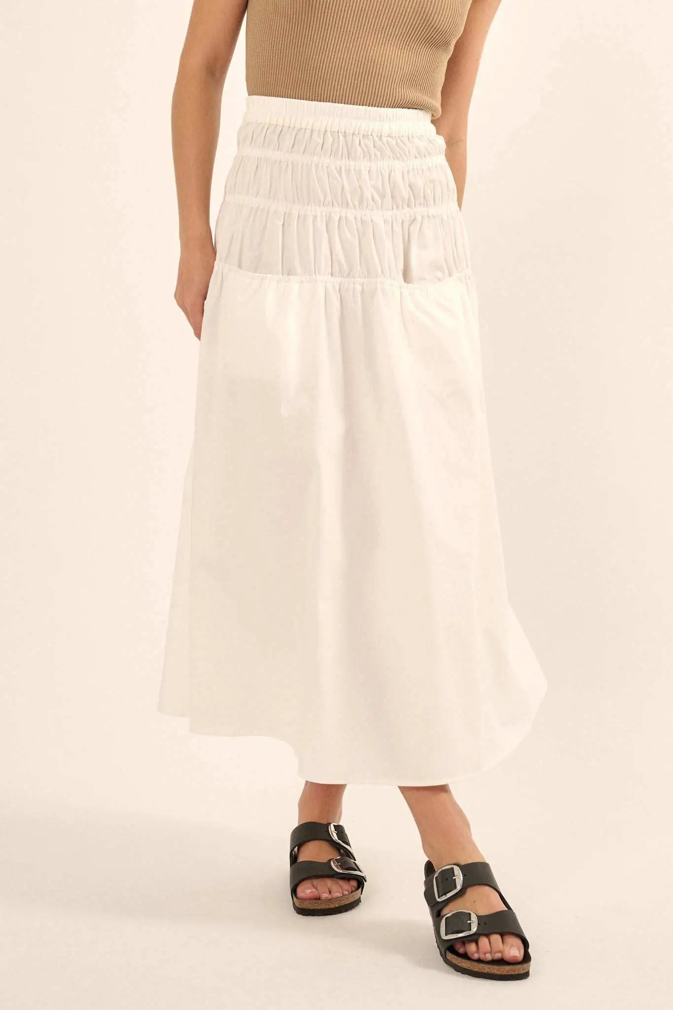 Honest to Goodness Gathered Pocket Maxi Skirt - Image 13