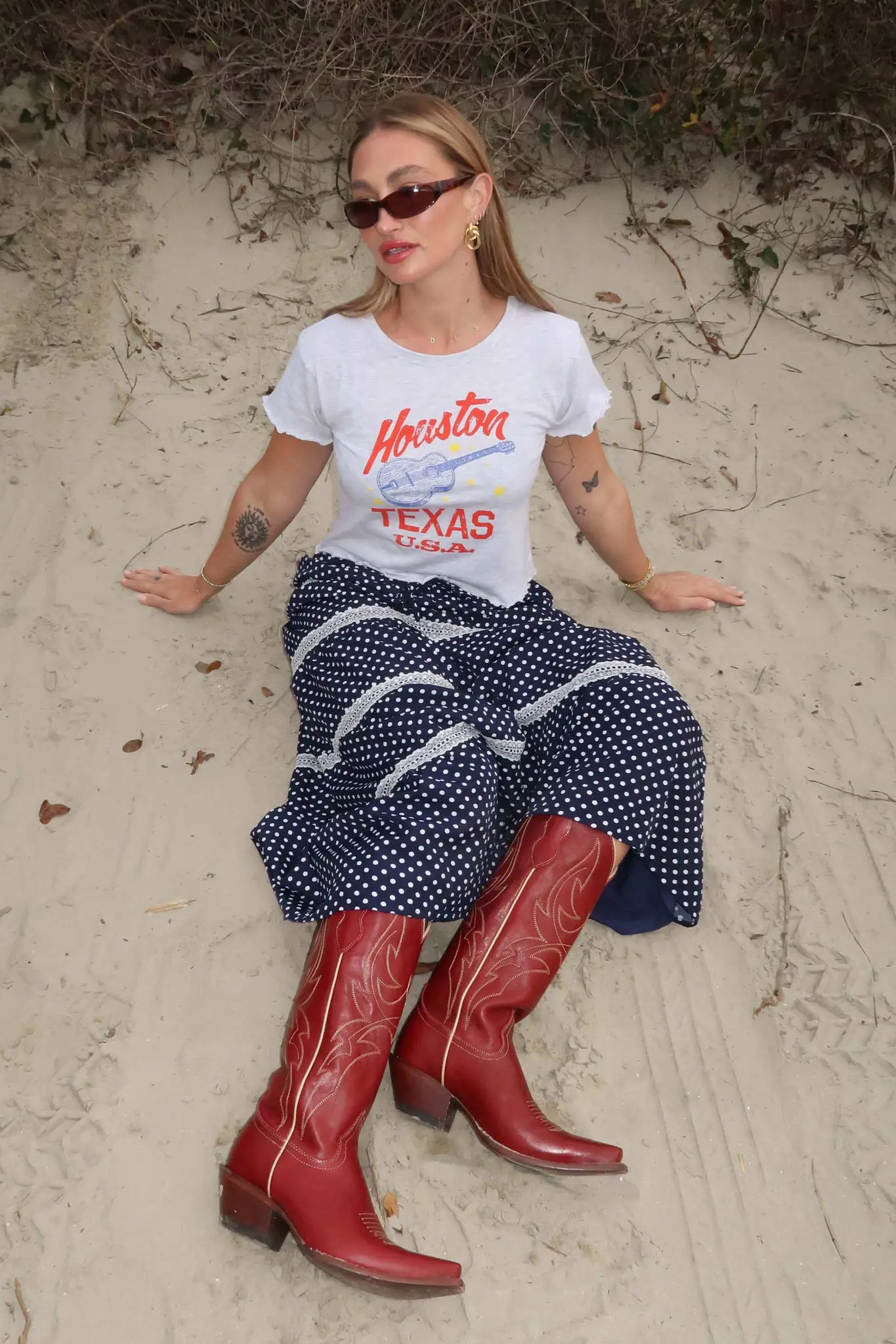 Houston Texas Cropped Graphic Baby Tee - Image 3