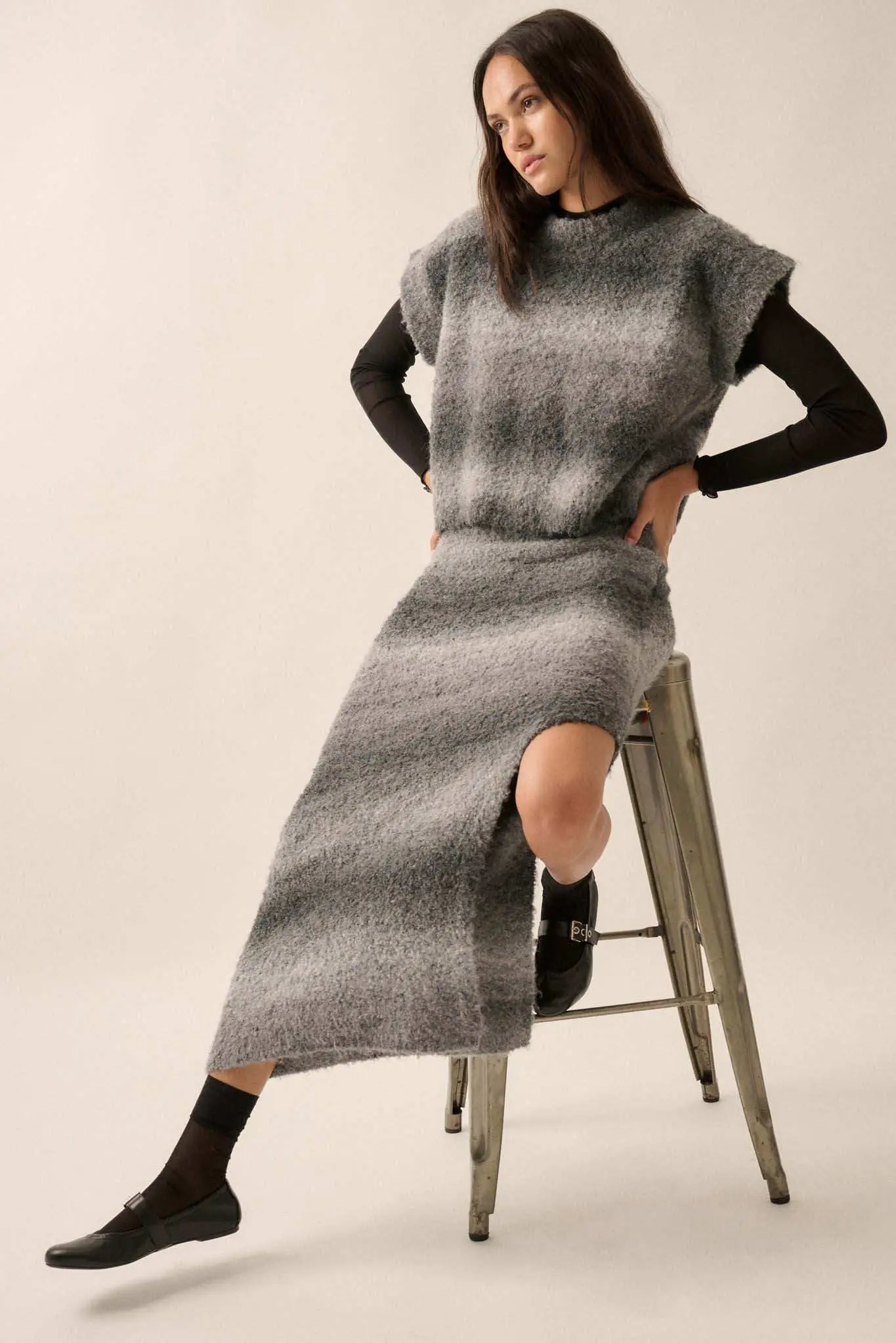 Hue Are You Ombre Knit Maxi Sweater Skirt - Image 12