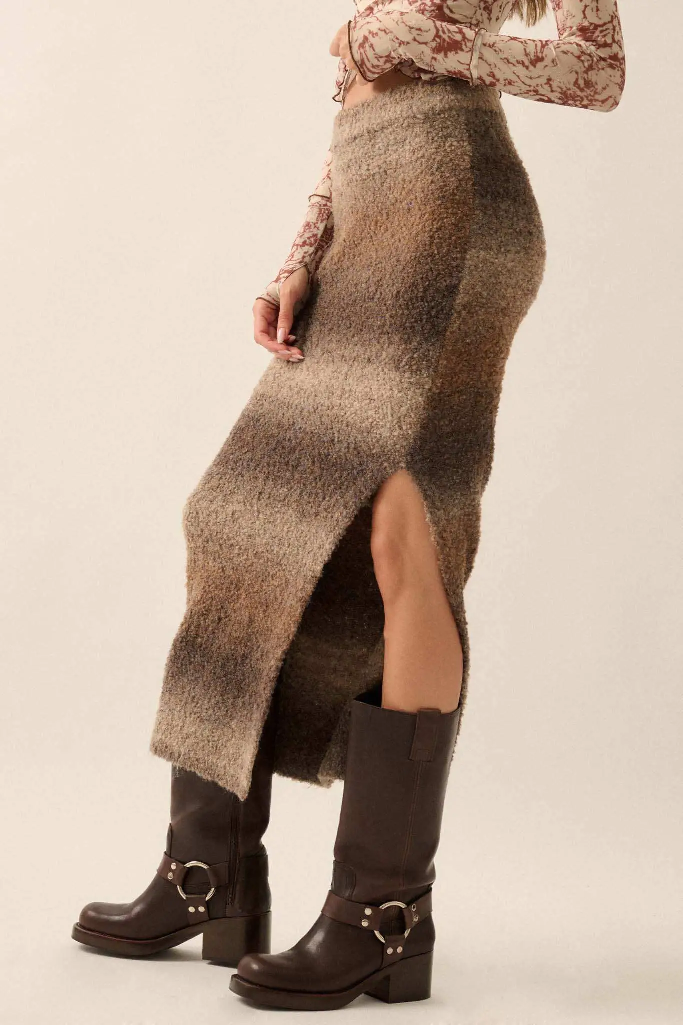 Hue Are You Ombre Knit Maxi Sweater Skirt - Image 8
