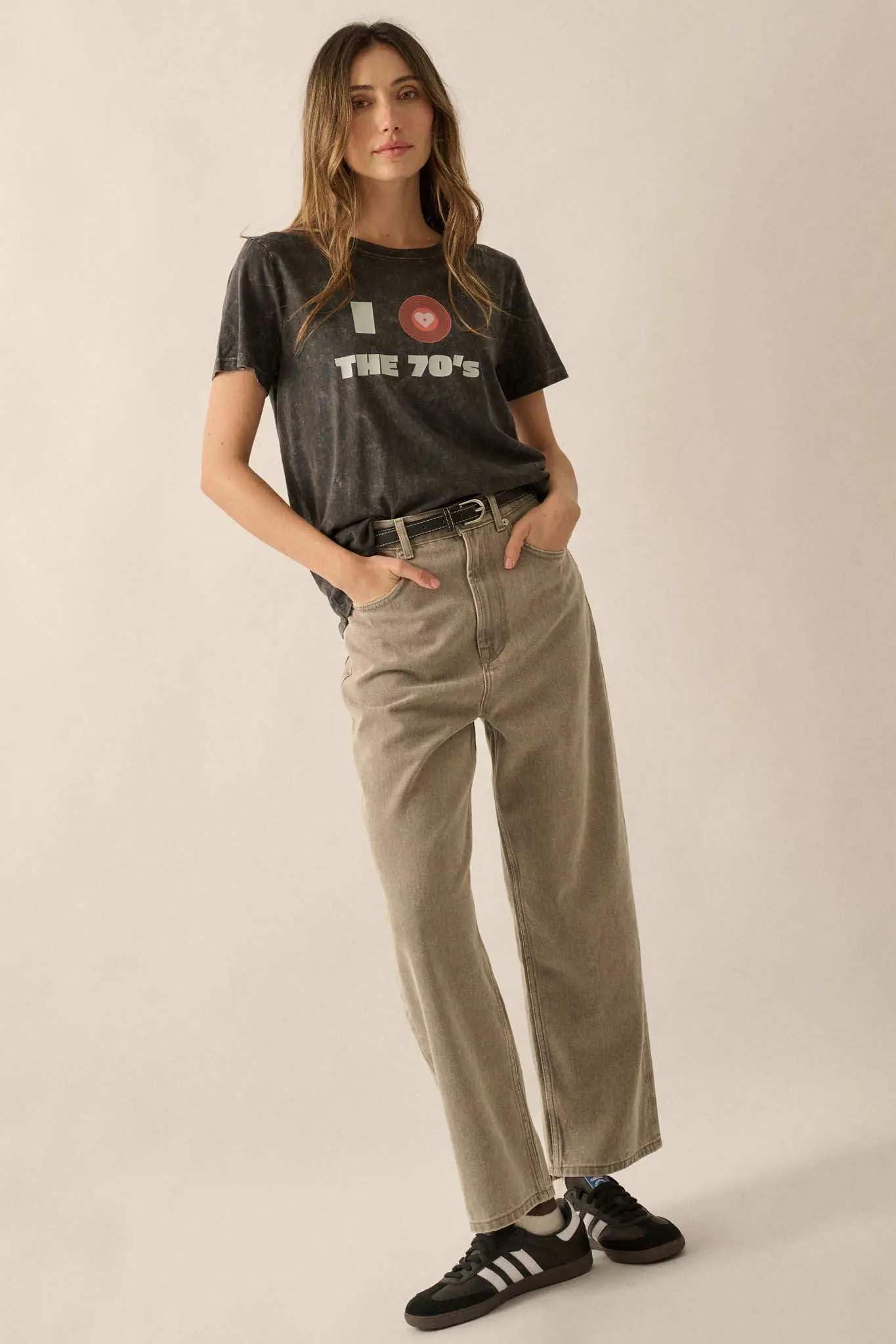 I Love the 70s Vintage-Wash Music Graphic Tee - Image 3