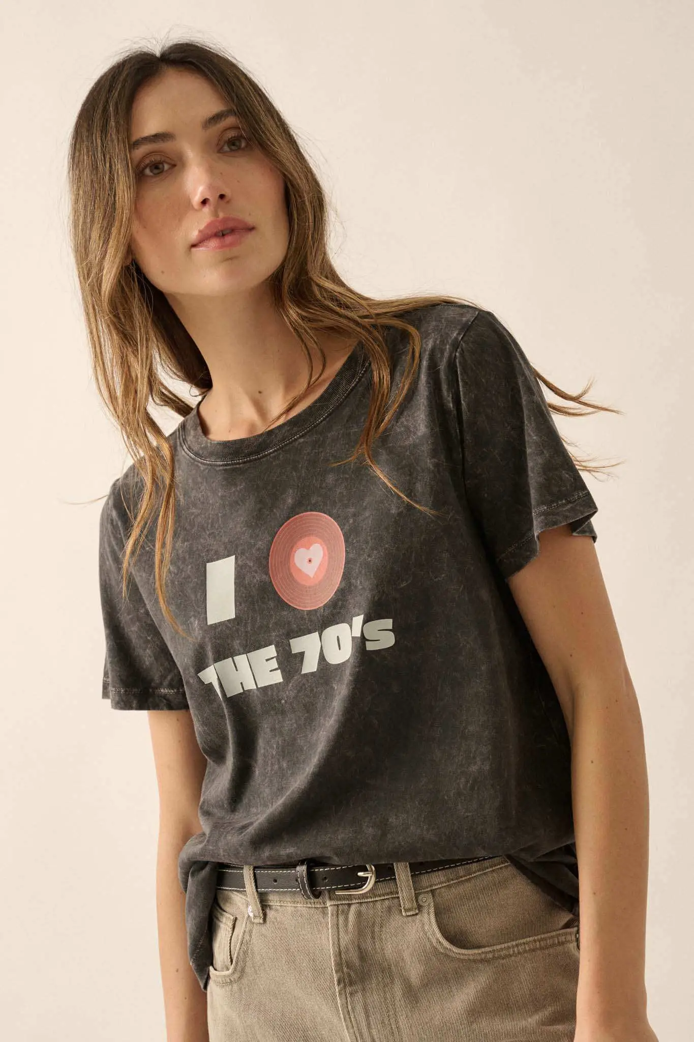 I Love the 70s Vintage-Wash Music Graphic Tee - Image 5