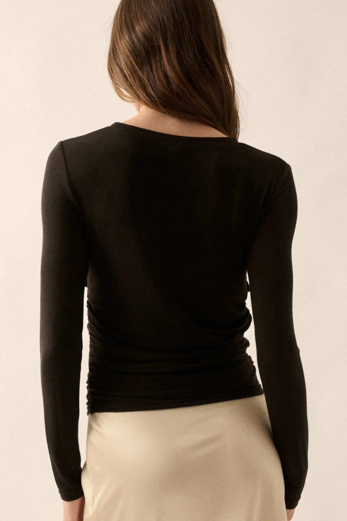 In a Twist Layered Twist-Front Baby Rib Top - Image 12