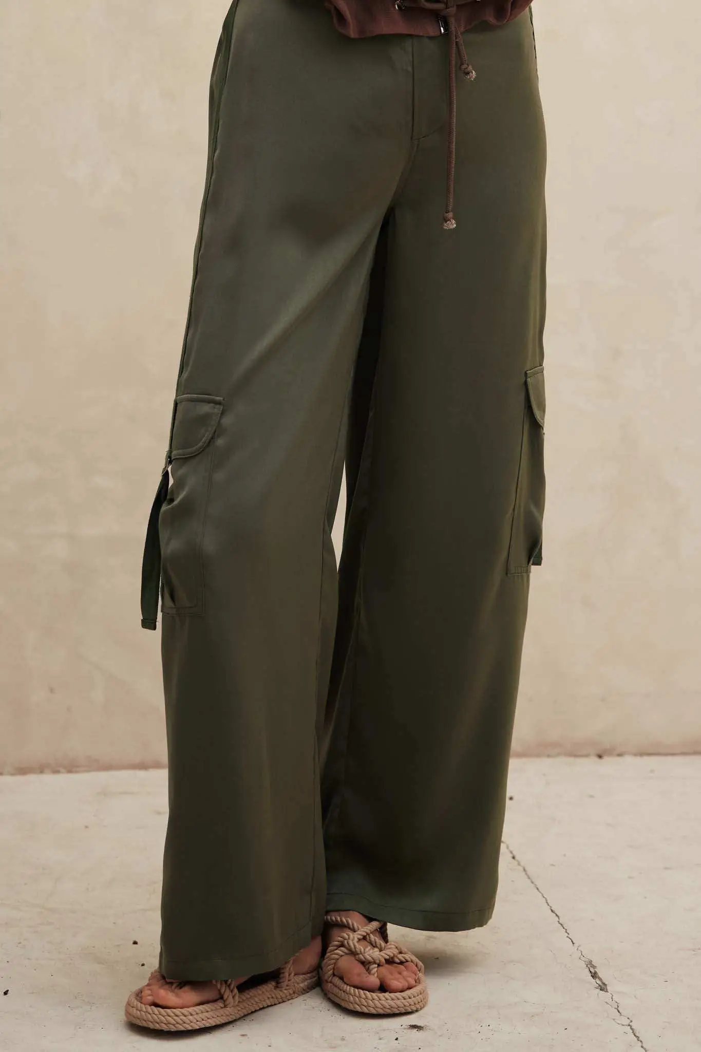 In the Pocket Matte Satin Cargo Pants - Image 9