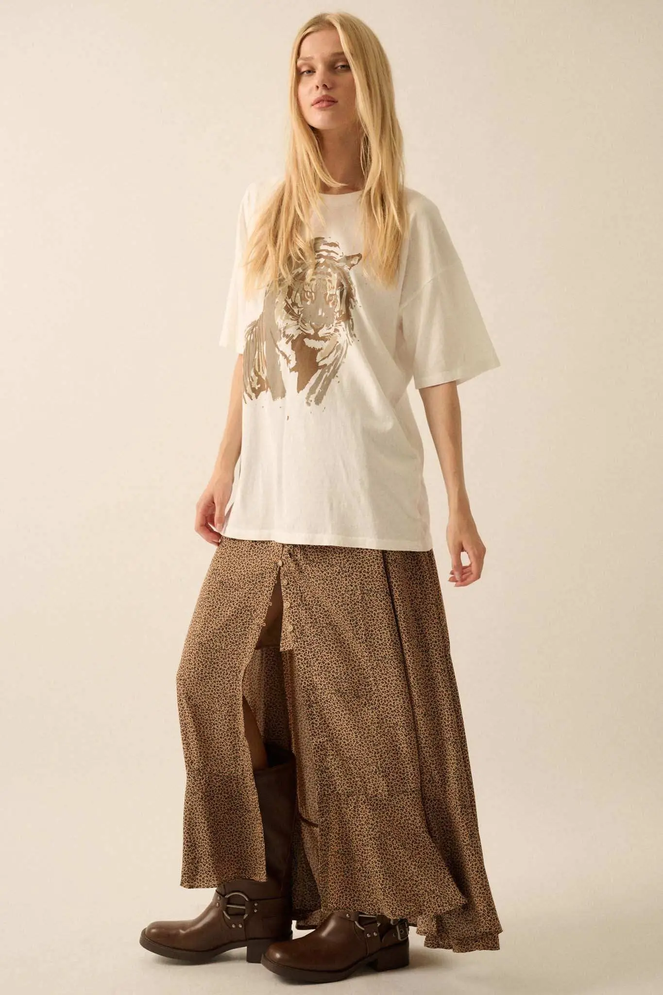 Intense Tiger Oversize Graphic Tee - Image 3