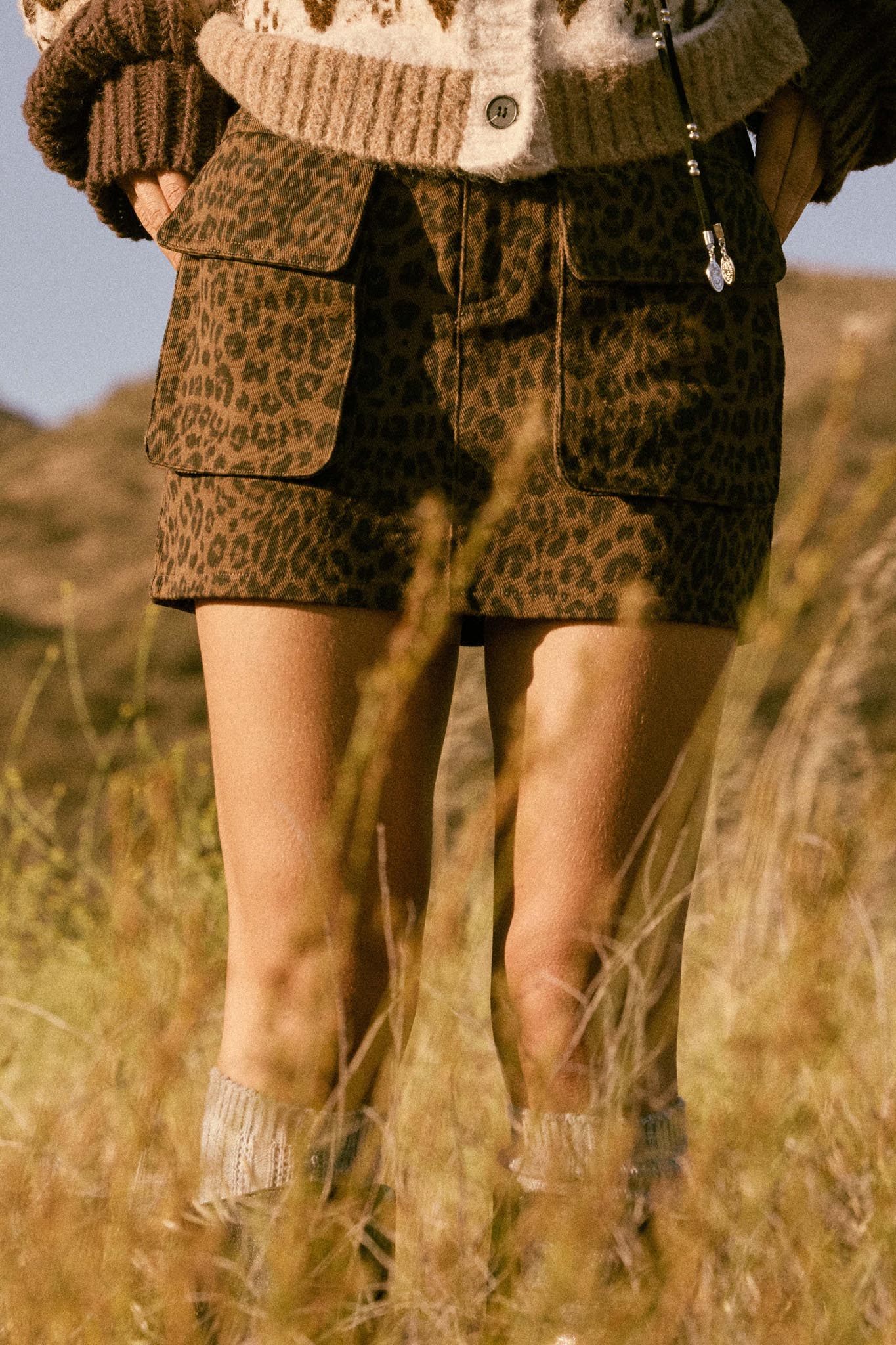 Jungle Girl Leopard Twill Cargo Mini Skirt - Image 2