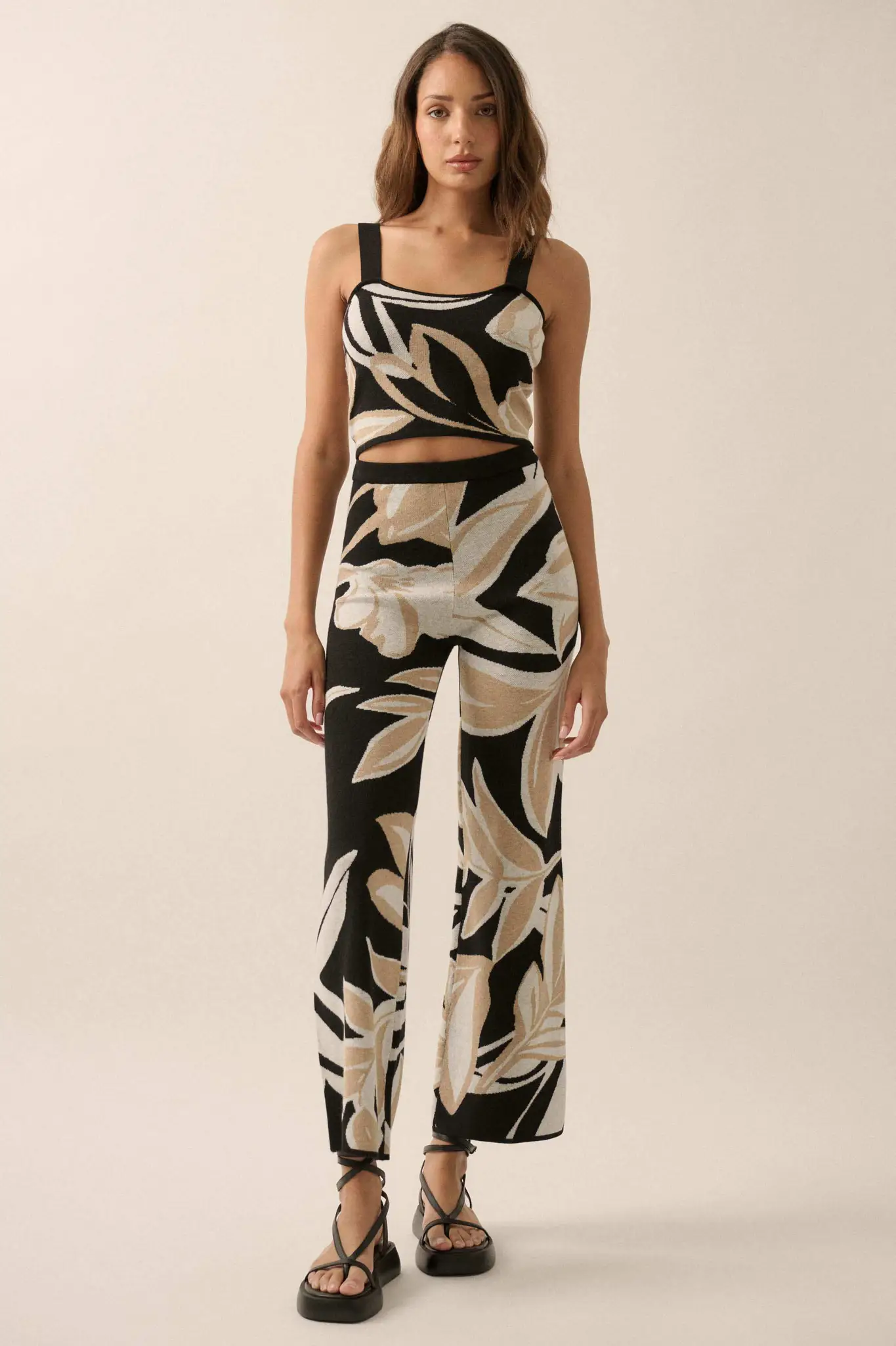Jungle Vibes Tropical Jacquard Knit Pants - Image 6