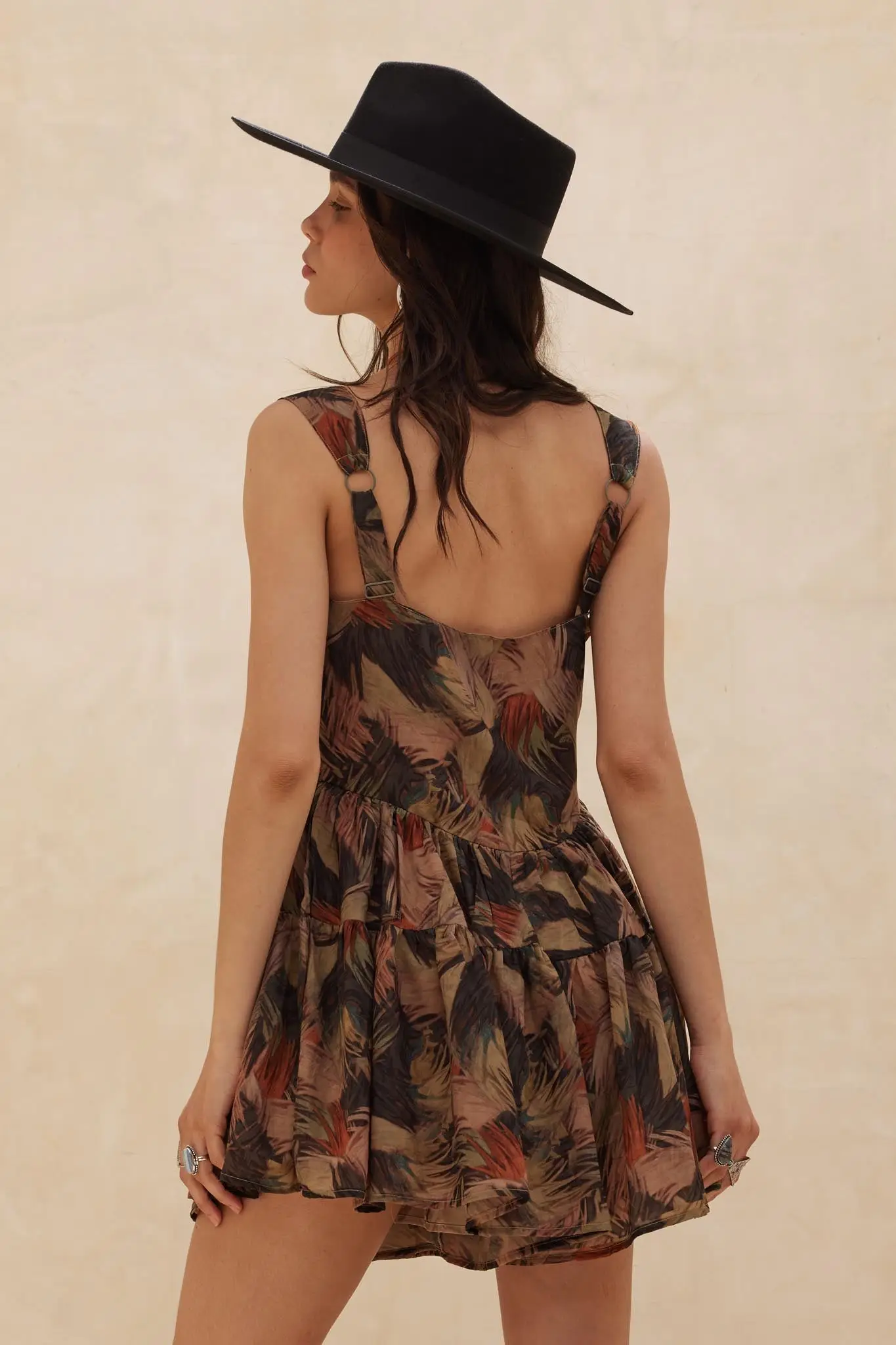 Just Imagine Abstract-Print Tiered Ruffle Romper - Image 2