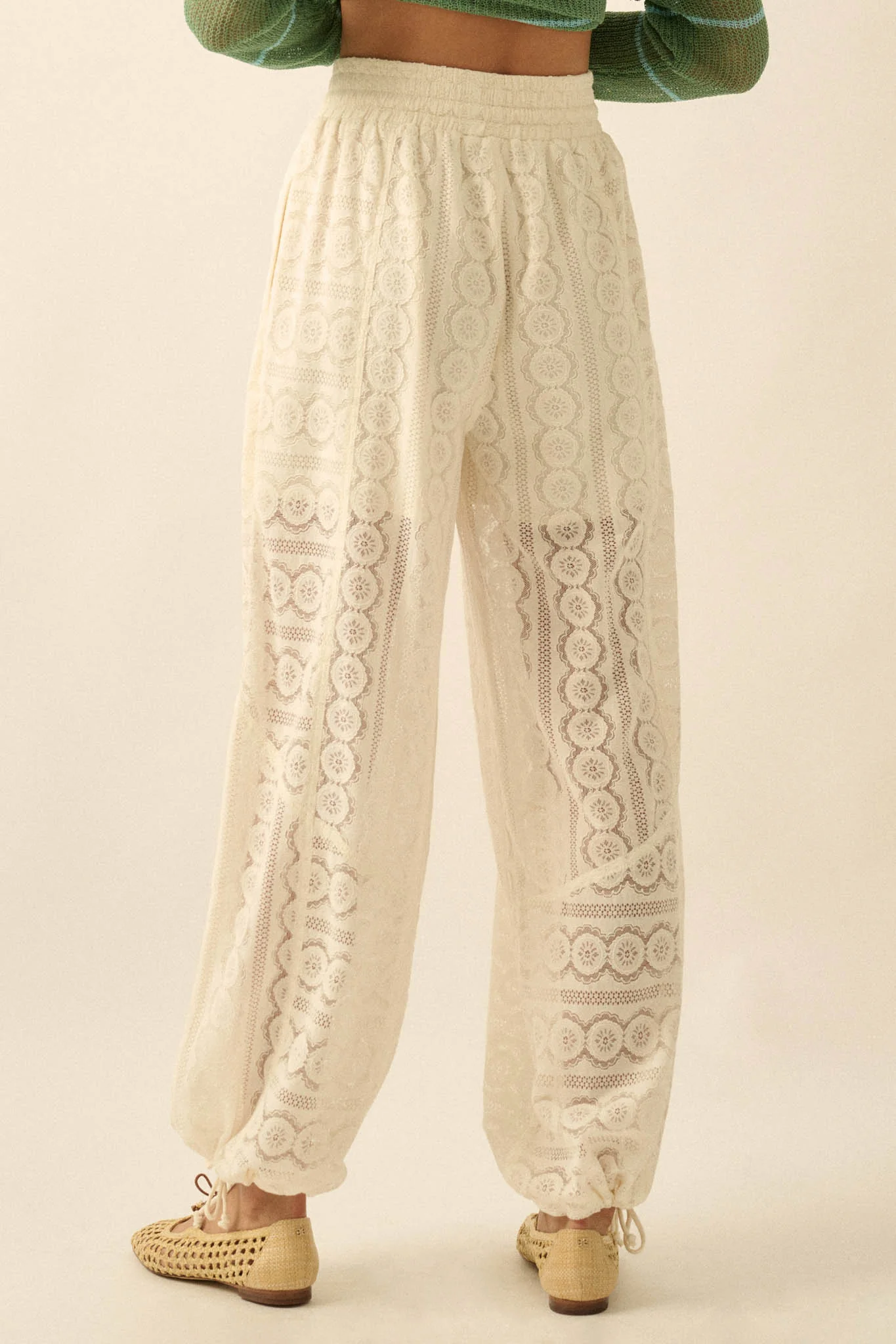 Keep Dreaming Lace Drawstring Pocket Balloon Pants - Image 6