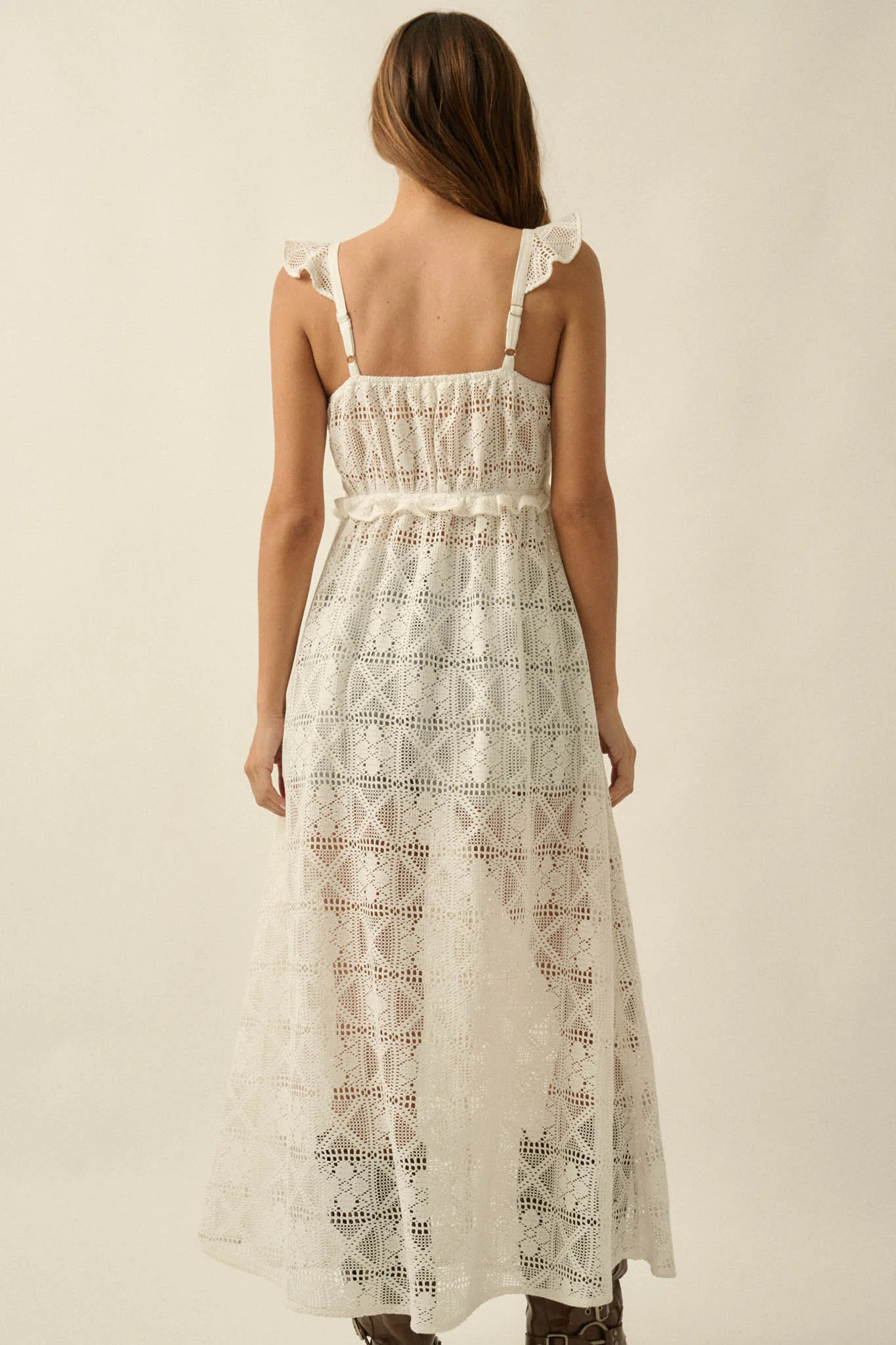 Kindred Spirit Crochet Lace Layering Midi Dress - Image 9