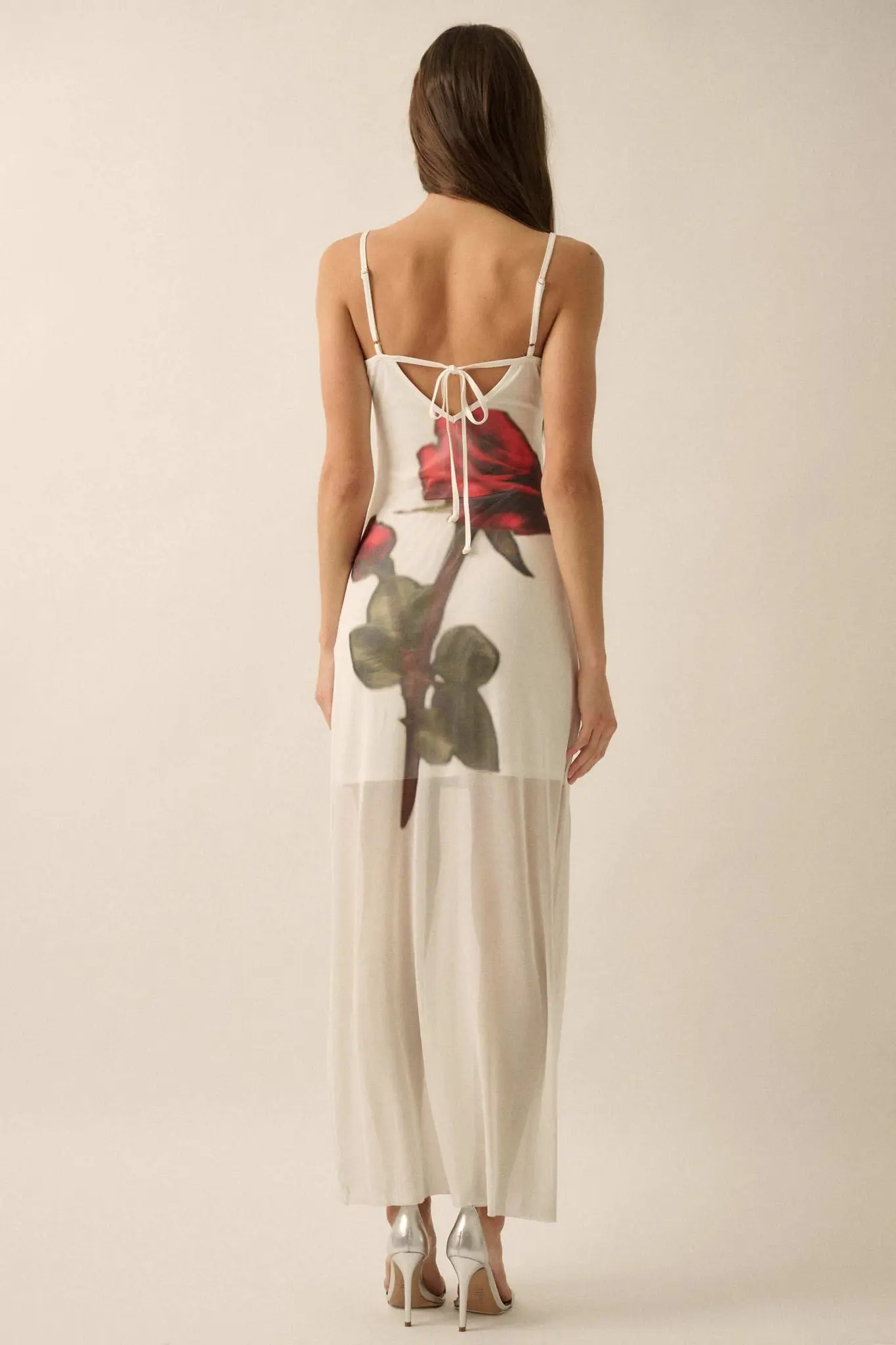Kiss From a Rose Printed Mesh Layered Maxi Dress - Image 12
