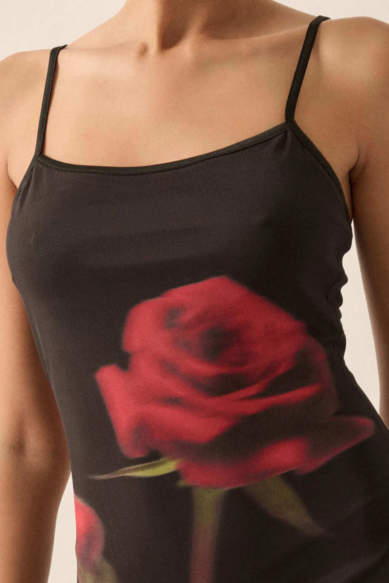 Kiss From a Rose Printed Mesh Layered Maxi Dress - Image 4