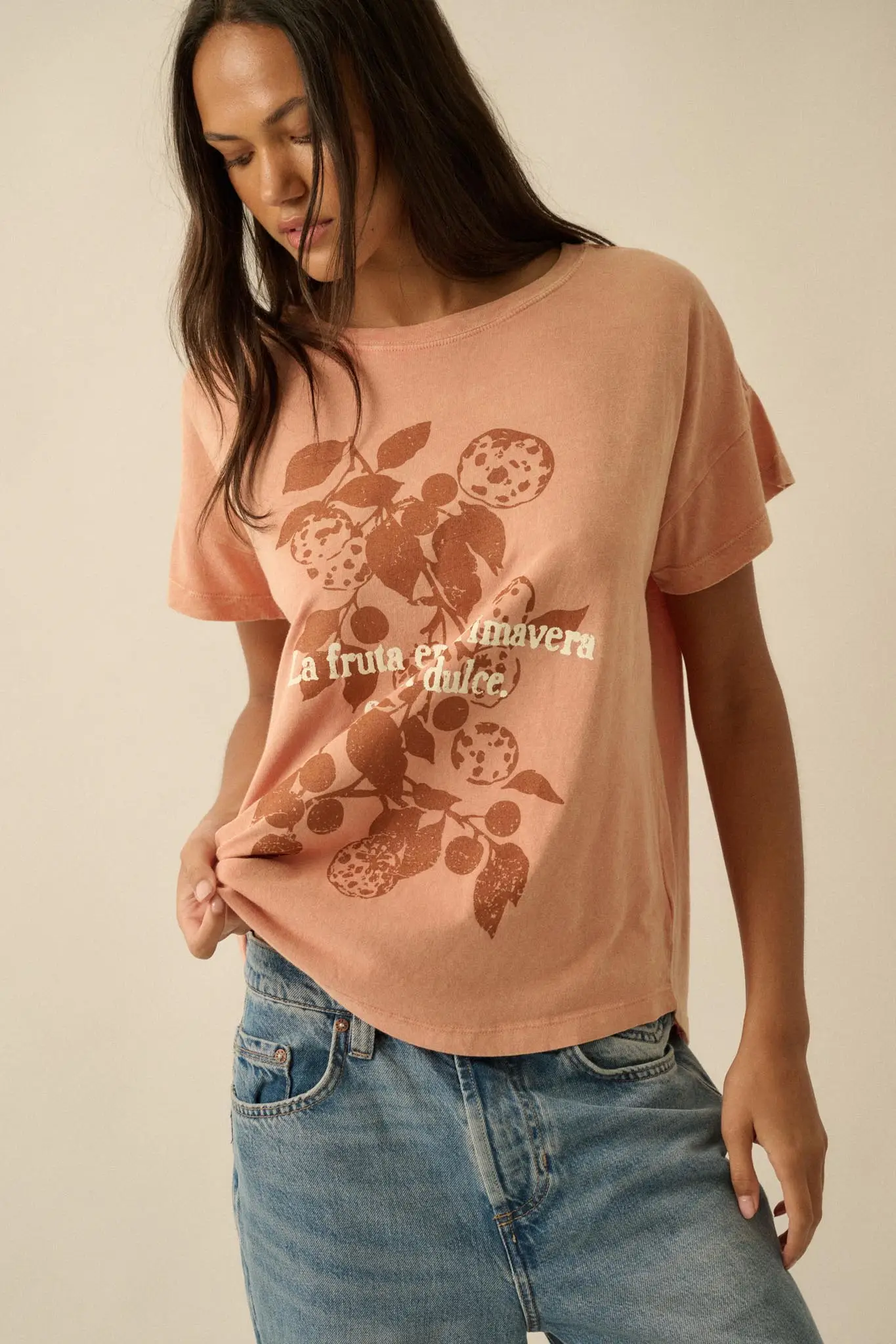 La Fruta Dulce Vintage-Wash Fruit Graphic Tee - Image 4