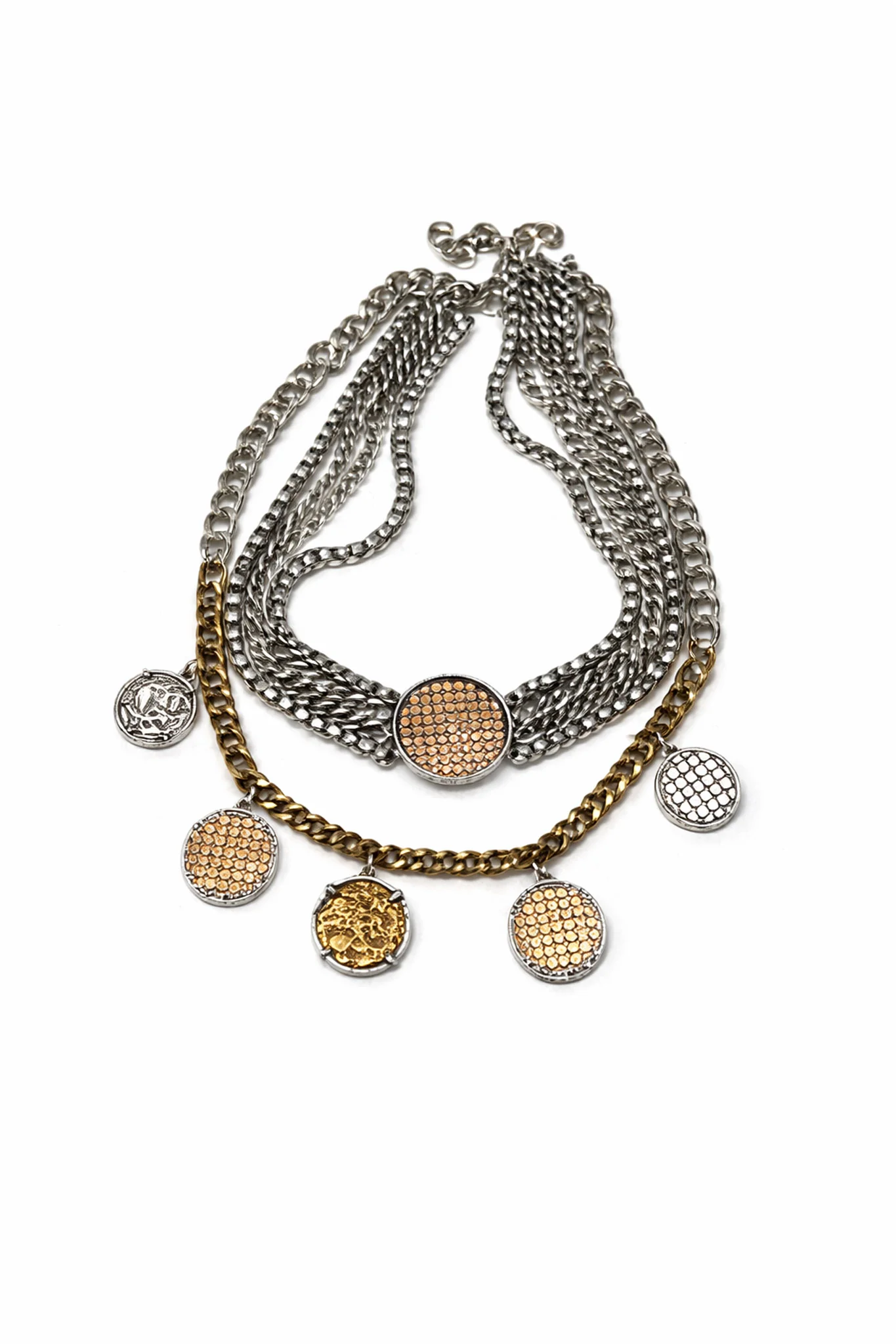 Larkspur Choker and Coin Charm Necklace Set - Image 2