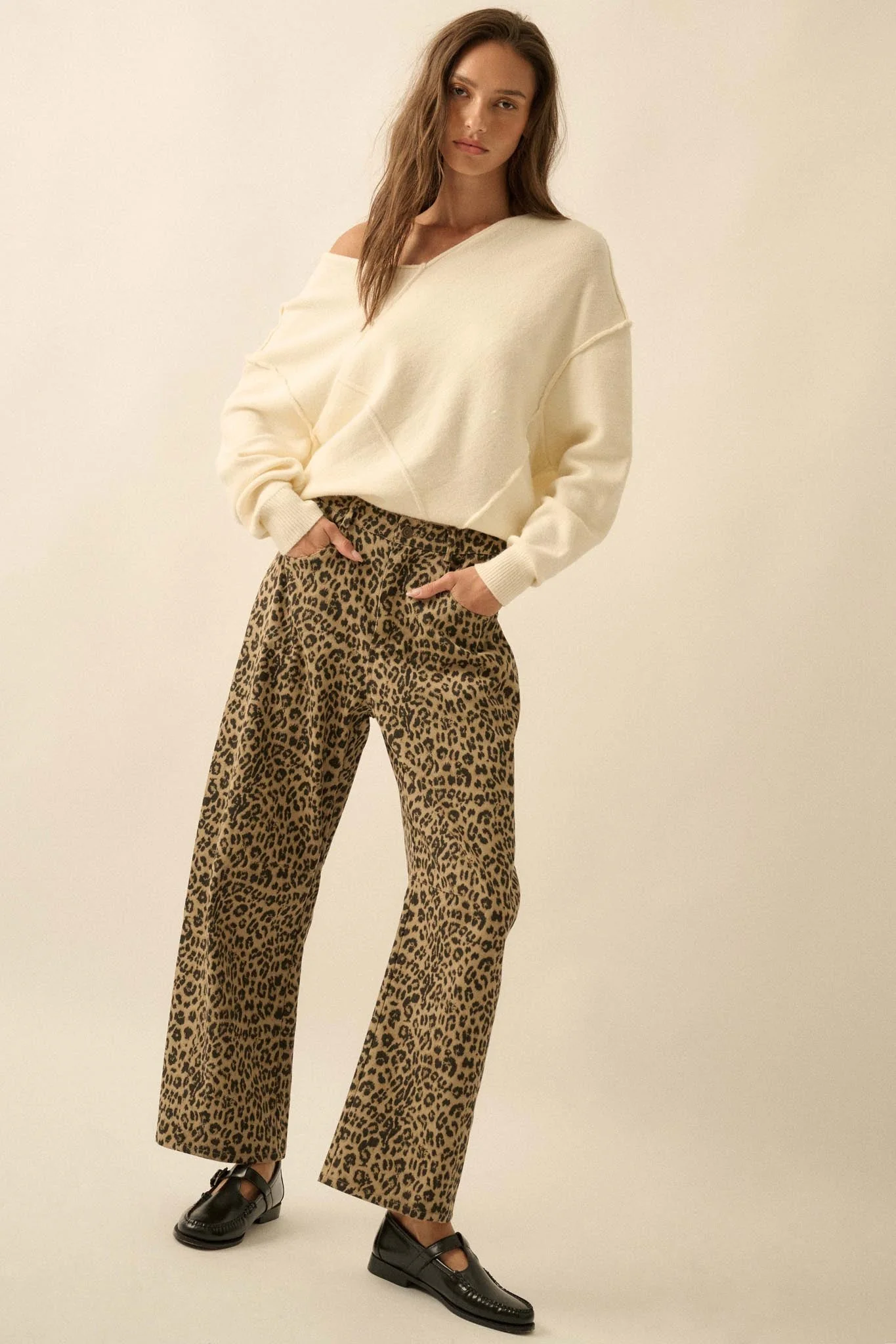 Law of the Jungle Leopard Twill Barrel Pants - Image 12