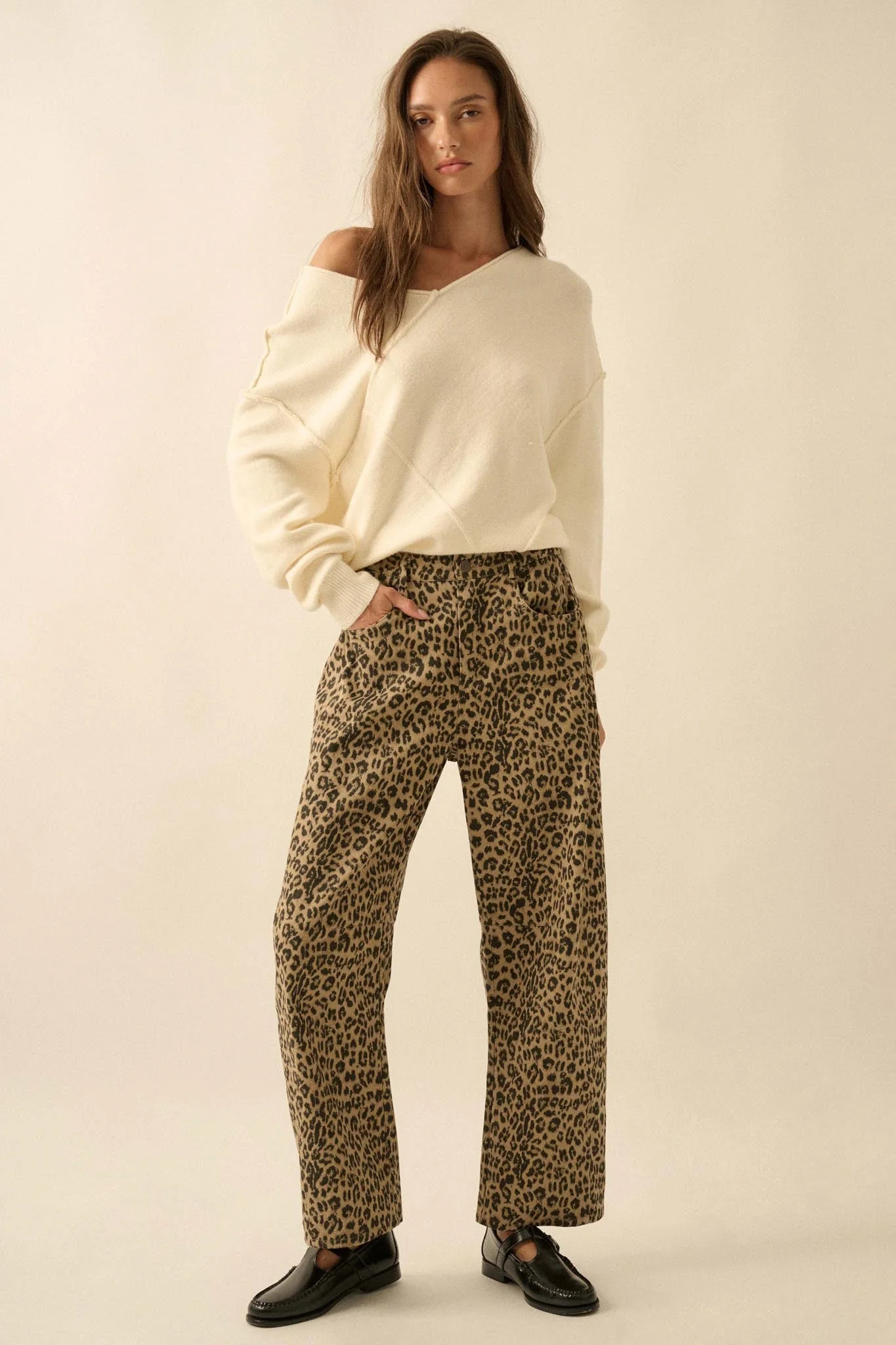 Law of the Jungle Leopard Twill Barrel Pants - Image 13