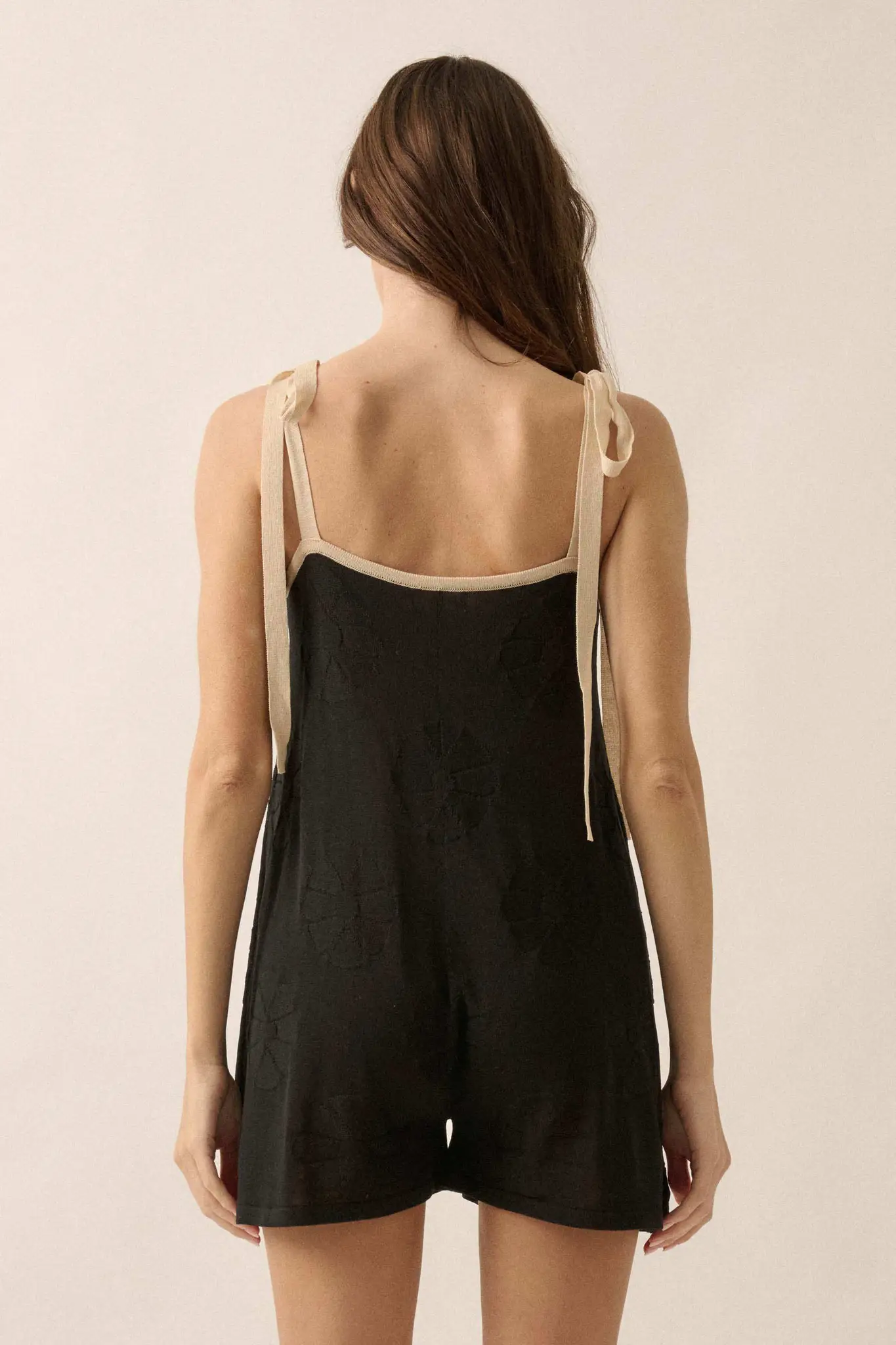 Lazy Daisy Floral Jacquard-Knit Cami Romper - Image 12