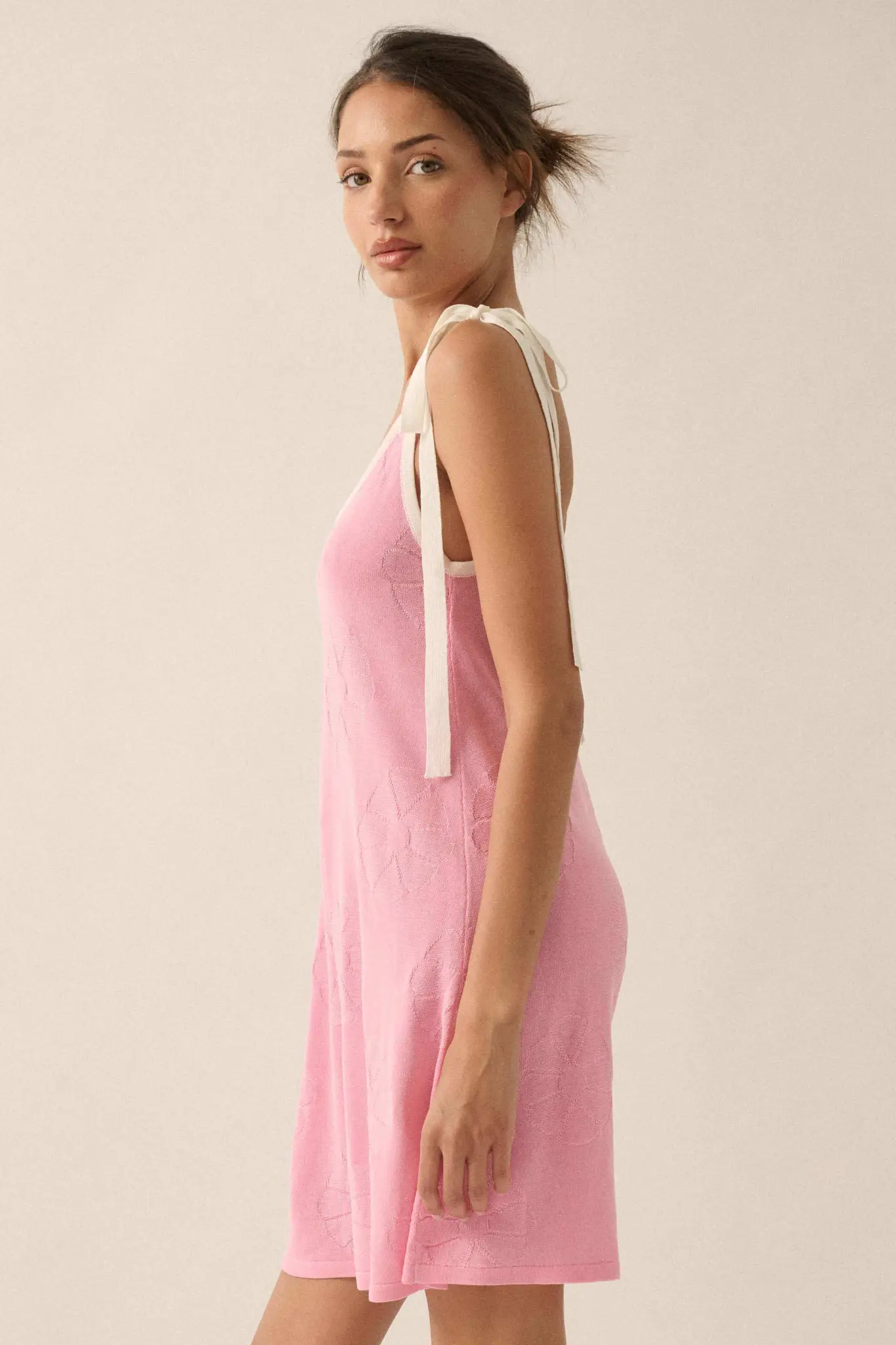 Lazy Daisy Floral Jacquard-Knit Cami Romper - Image 6