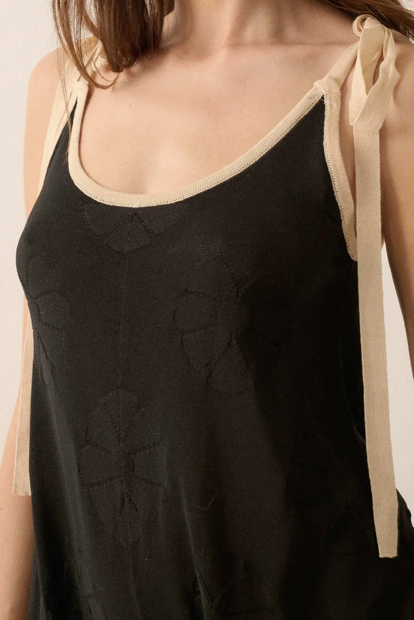 Lazy Daisy Floral Jacquard-Knit Cami Romper - Image 8