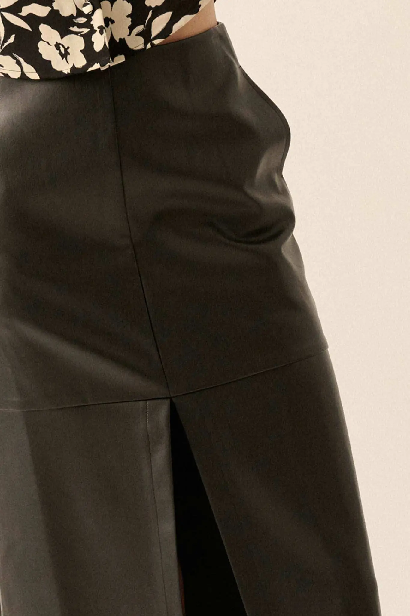 Leading Edge Vegan Leather Pencil Skirt - Image 6