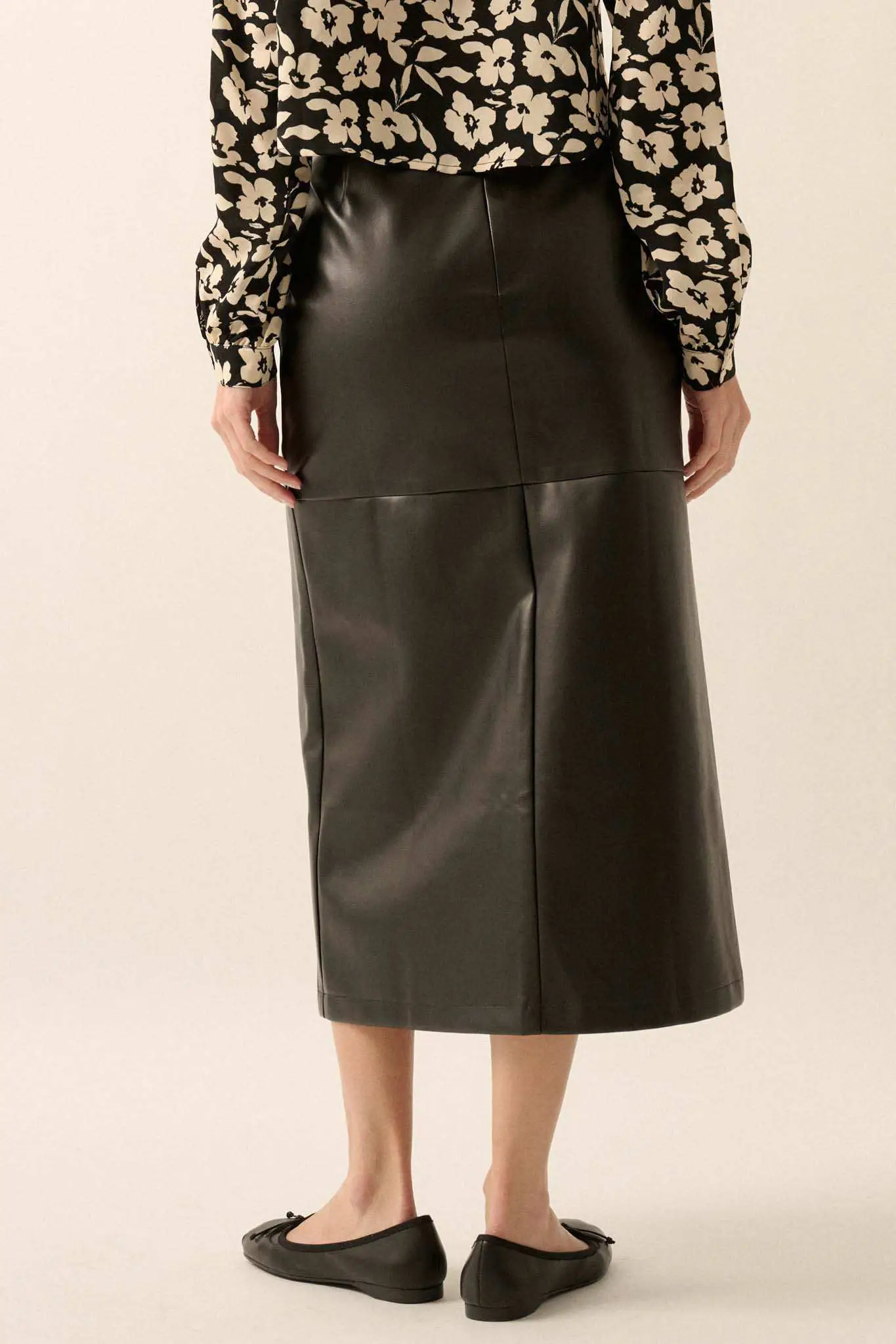 Leading Edge Vegan Leather Pencil Skirt - Image 8